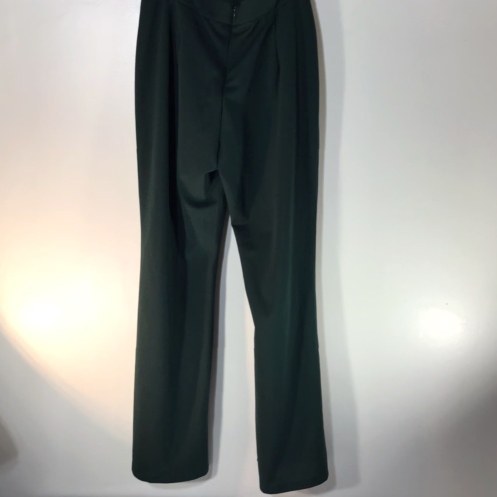 Shein SheIn Curve Green Wide Leg Dress Pants Women's Plus Size 3X, Comfort Stretch, Business Casual, Regular Fit Size 40" / US 18 - 2 Thumbnail