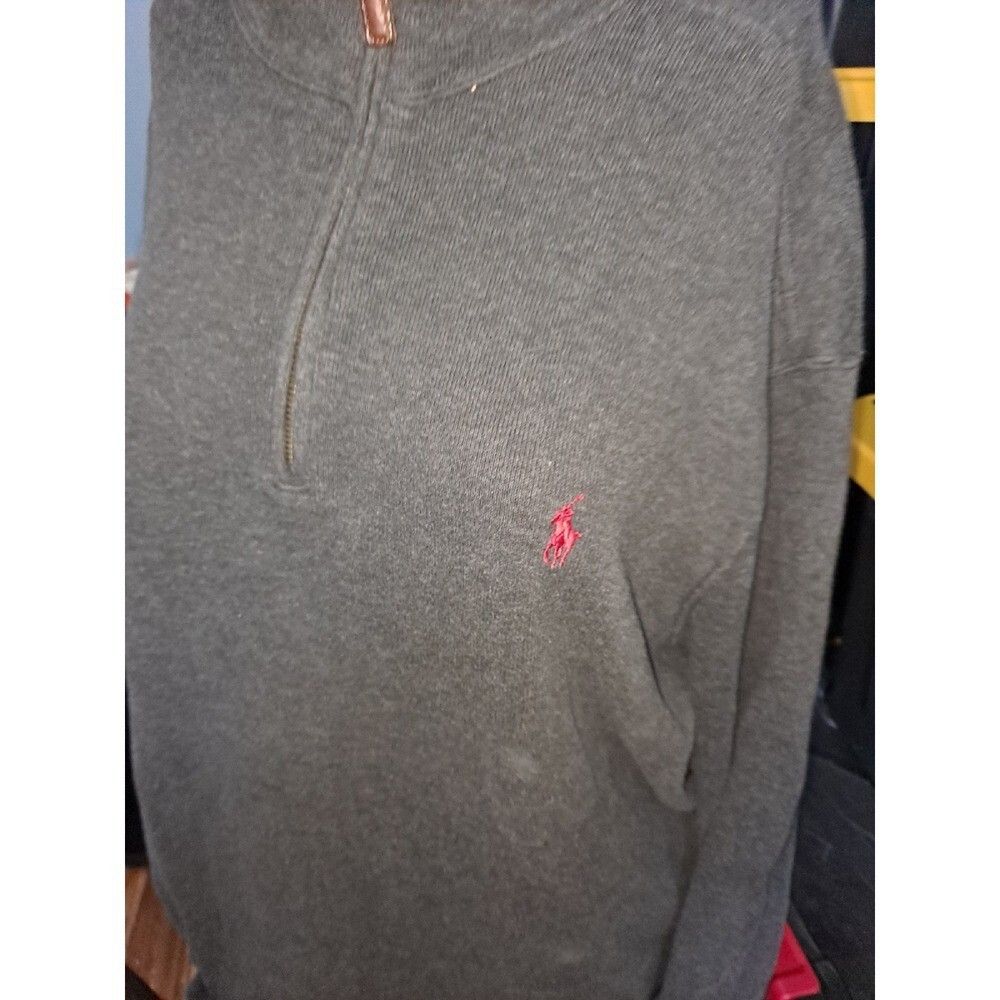 Polo Ralph Lauren Polo Ralph Lauren 1/4 Zip Pullover Sweater Red Pony Logo XL Size US XL / EU 56 / 4 - 7 Thumbnail