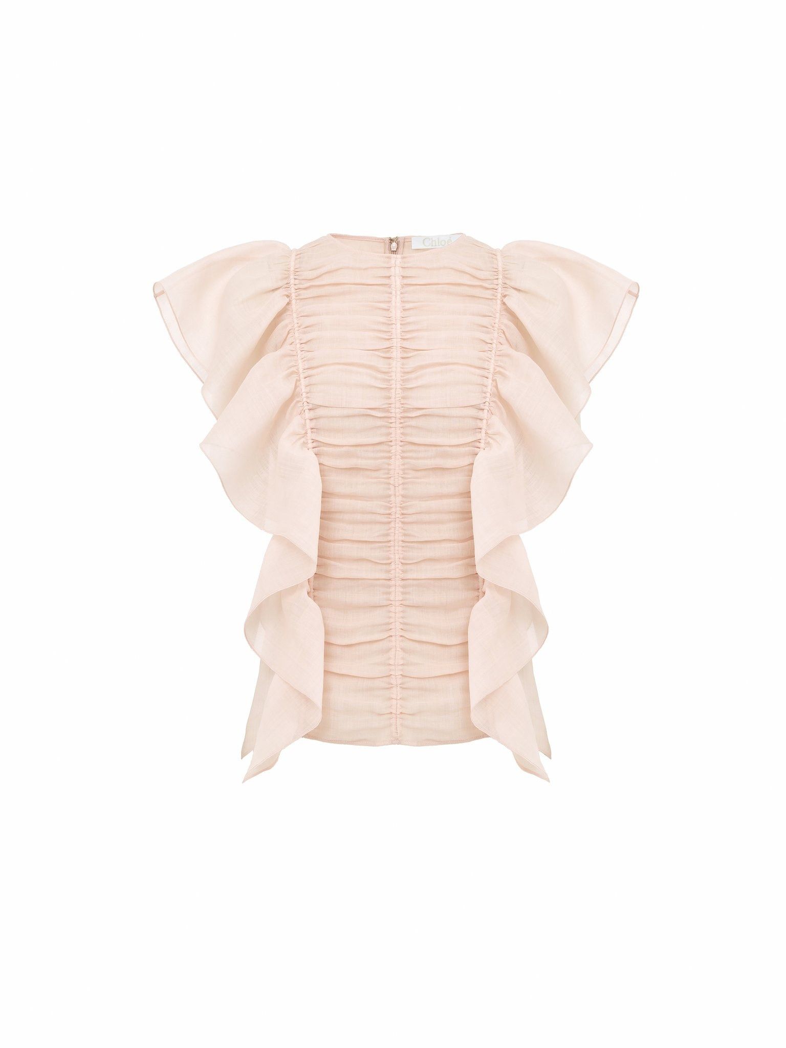 Chloe o1y0825 Short Sleeves Blouse in Pink Size M / US 6-8 / IT 42-44 - 1 Thumbnail