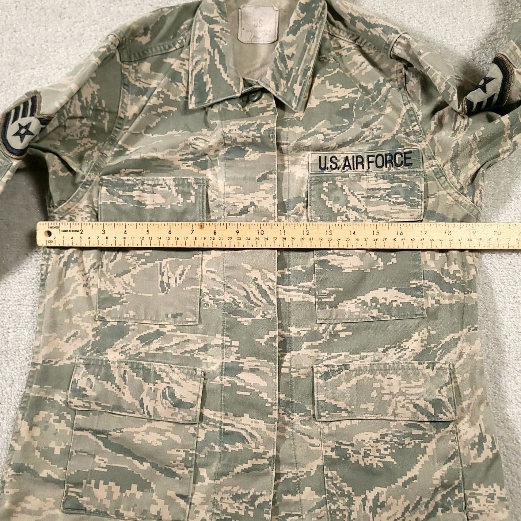 Vintage VINTAGE US Air Force Fatigues Shirt 6S Green Tiger Strip Camo Work Hunting Outdoor Mens Size US S / EU 44-46 / 1 - 3 Thumbnail