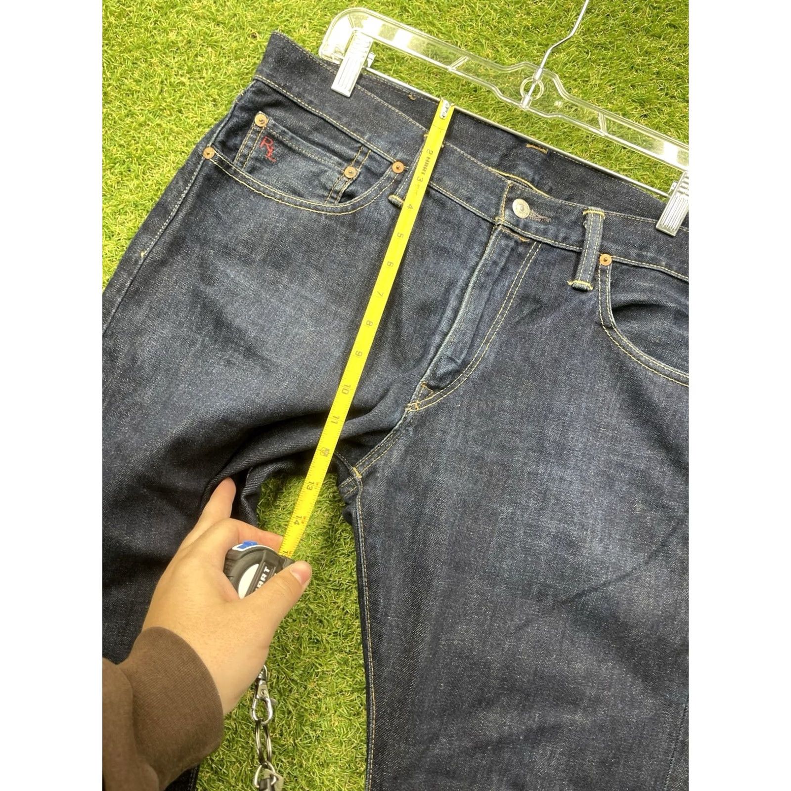 Polo Ralph Lauren Polo Ralph Lauren Jeans Slim 38x34 Varick Dark Selvedge 90s Vintage Blue Mens Jeans Size US M / EU 48-50 / 2 - 4 Thumbnail