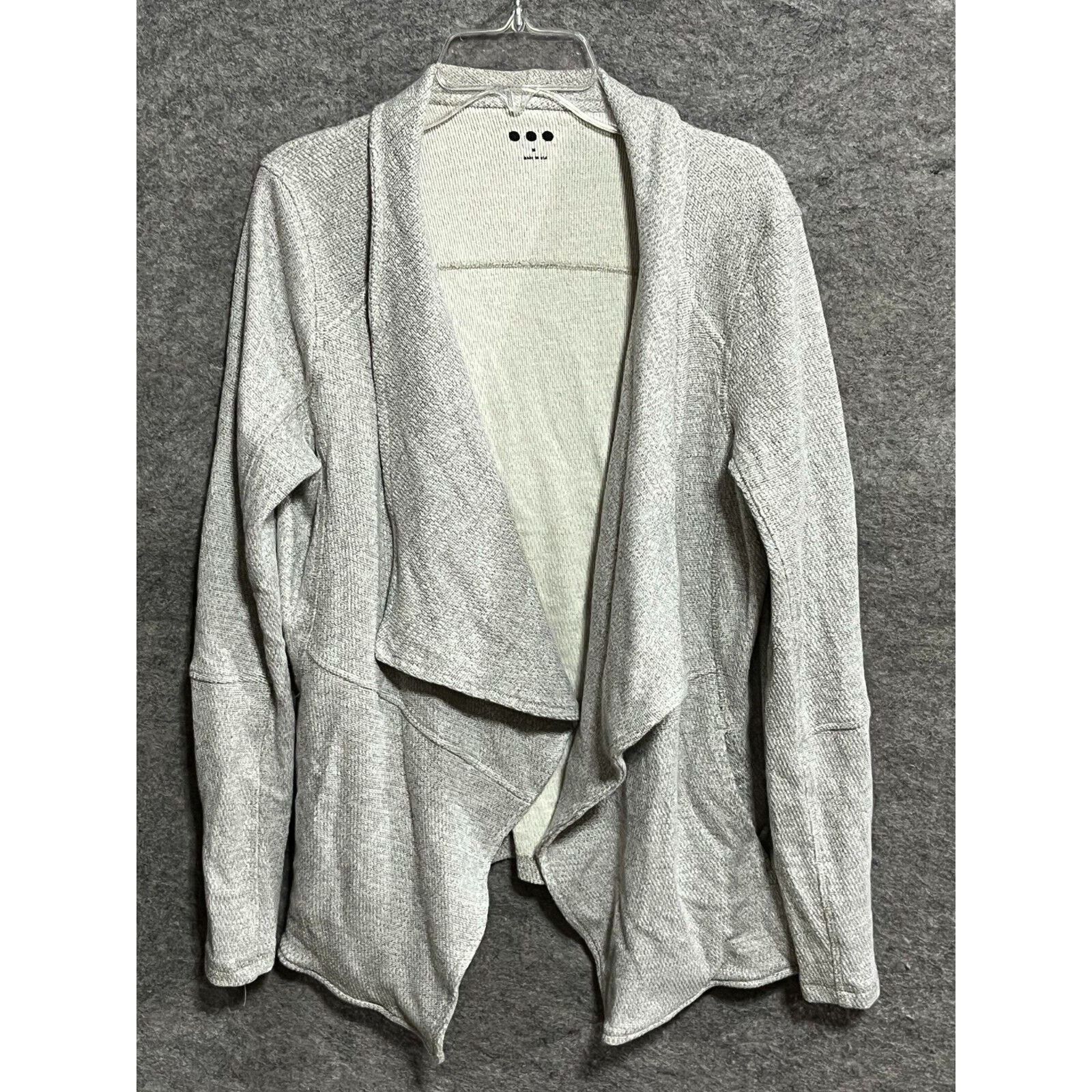 Other Three Dots Cardigan Women M Drape Knit Open Front Gray Size M / US 6-8 / IT 42-44 - 1 Thumbnail