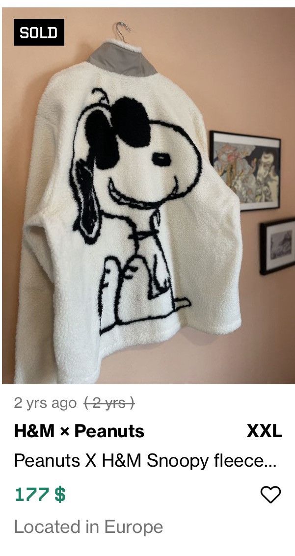 H&M × Peanuts Peanuts X H&M Snoopy fleece winter jacket sherpa Size US S / EU 44-46 / 1 - 2 Thumbnail