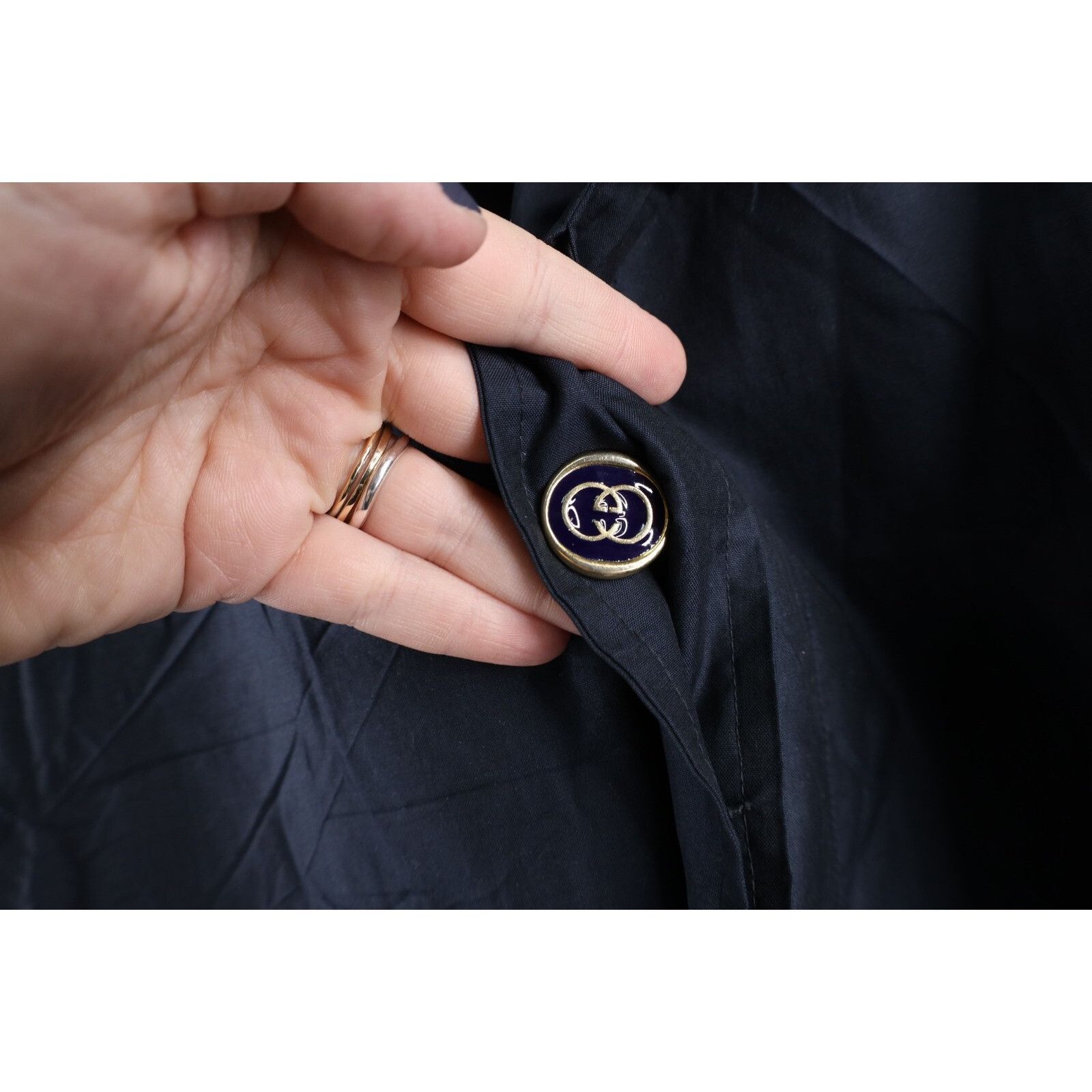 Gucci Vintage 70s Gucci Distressed Silk Trench Coat Jacket Size US L / EU 52-54 / 3 - 14 Thumbnail