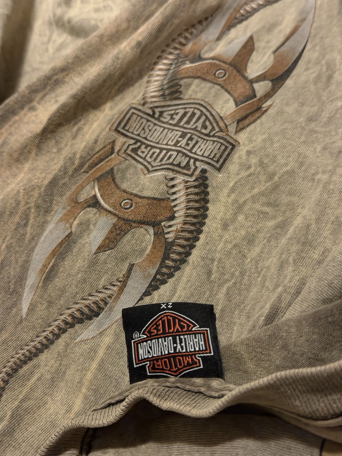 Harley Davidson SUPER FADED VINTAGE HARLEY TEE Size US XXL / EU 58 / 5 - 6 Thumbnail