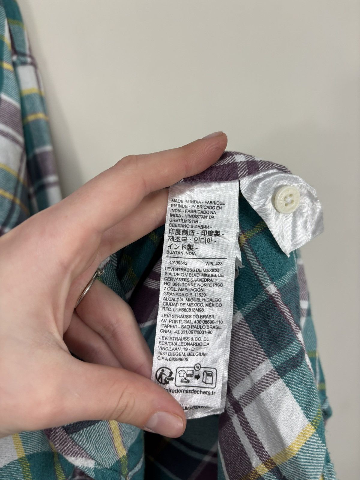 Levi's Levi’s Silver Tab Oversized Men’s Plaid Check Flannel Shirt Size US XL / EU 56 / 4 - 12 Thumbnail