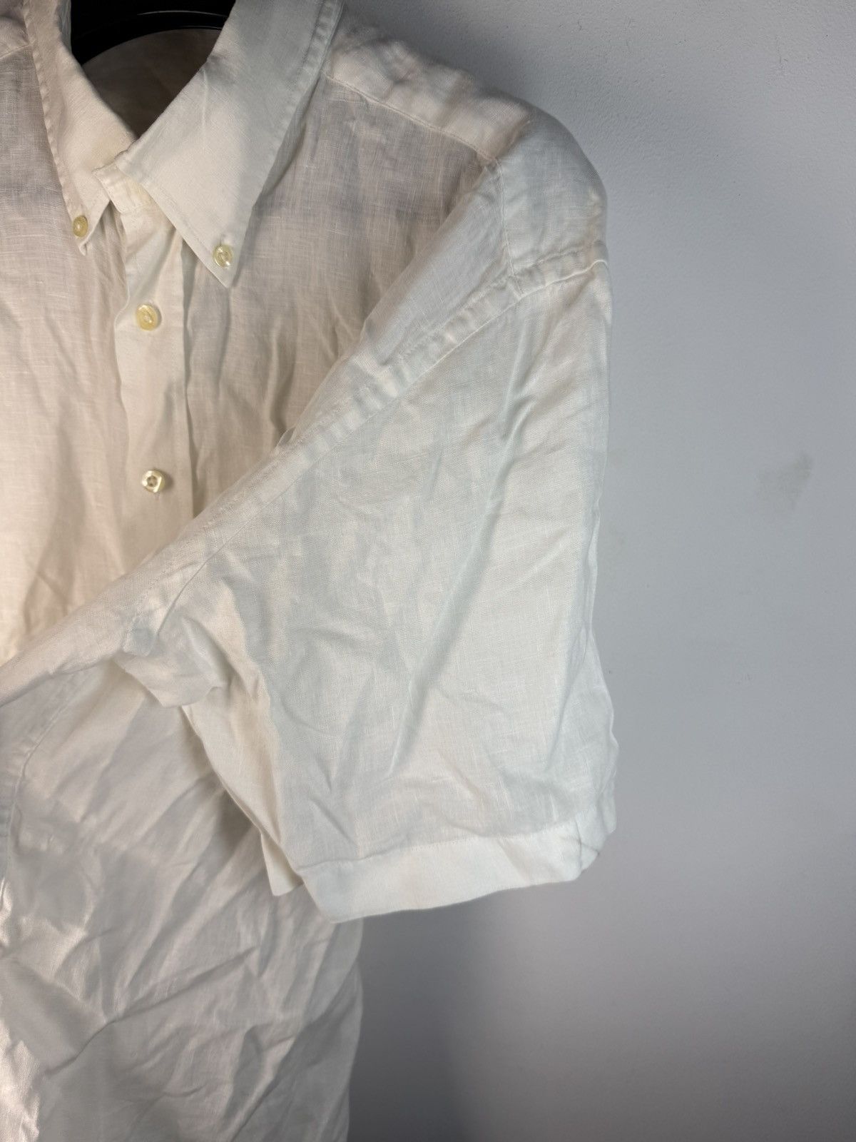Yves Saint Laurent 100% Linen YSL Shirt White Button Up Size US L / EU 52-54 / 3 - 9 Thumbnail