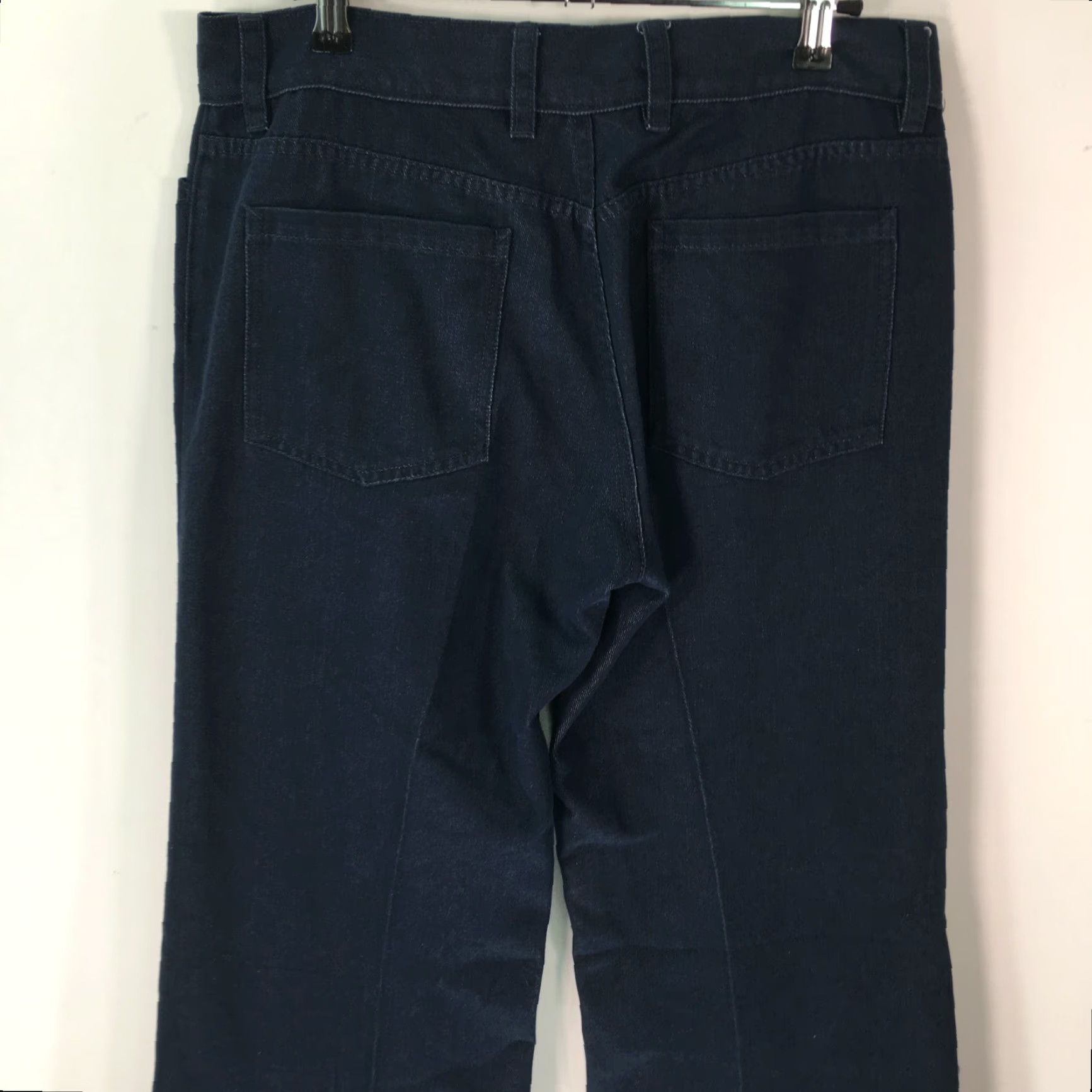 Gap Gap 1969 Jeans Womens Low Rise Dark Wash Flared Leg Cuffed Blue Denim Size 8 Regular 32in Inseam 11in Size 30" / US 8 / IT 44 - 2 Thumbnail