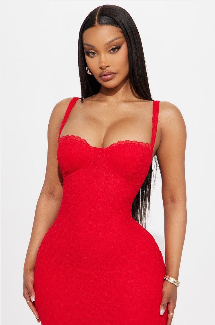 Other Cleo Lace Maxi Dress - Red Size L / US 10 / IT 46 - 2 Thumbnail