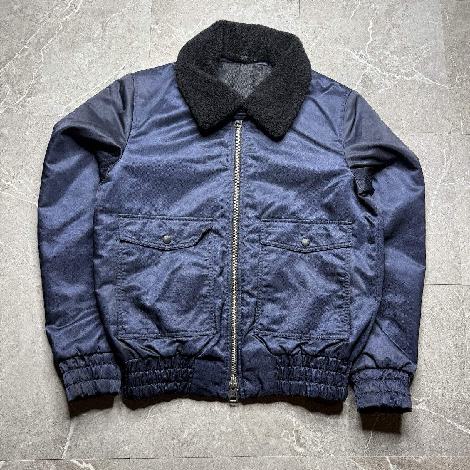 AMI Ami Alexandre Mattiussi Navy Blue Bomber Jacket Small Size US S / EU 44-46 / 1 - 2 Thumbnail