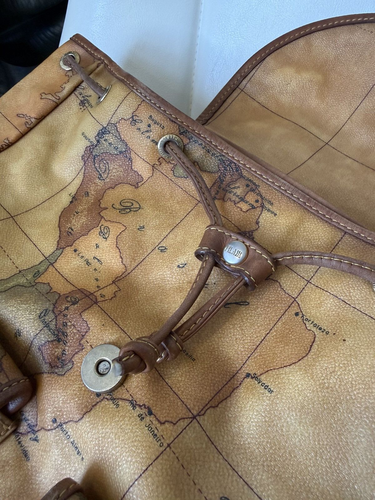 Alviero Martini ALVIERO MARTINI 1A CLASSE Geo Map Leather Backpack Size ONE SIZE - 16 Thumbnail