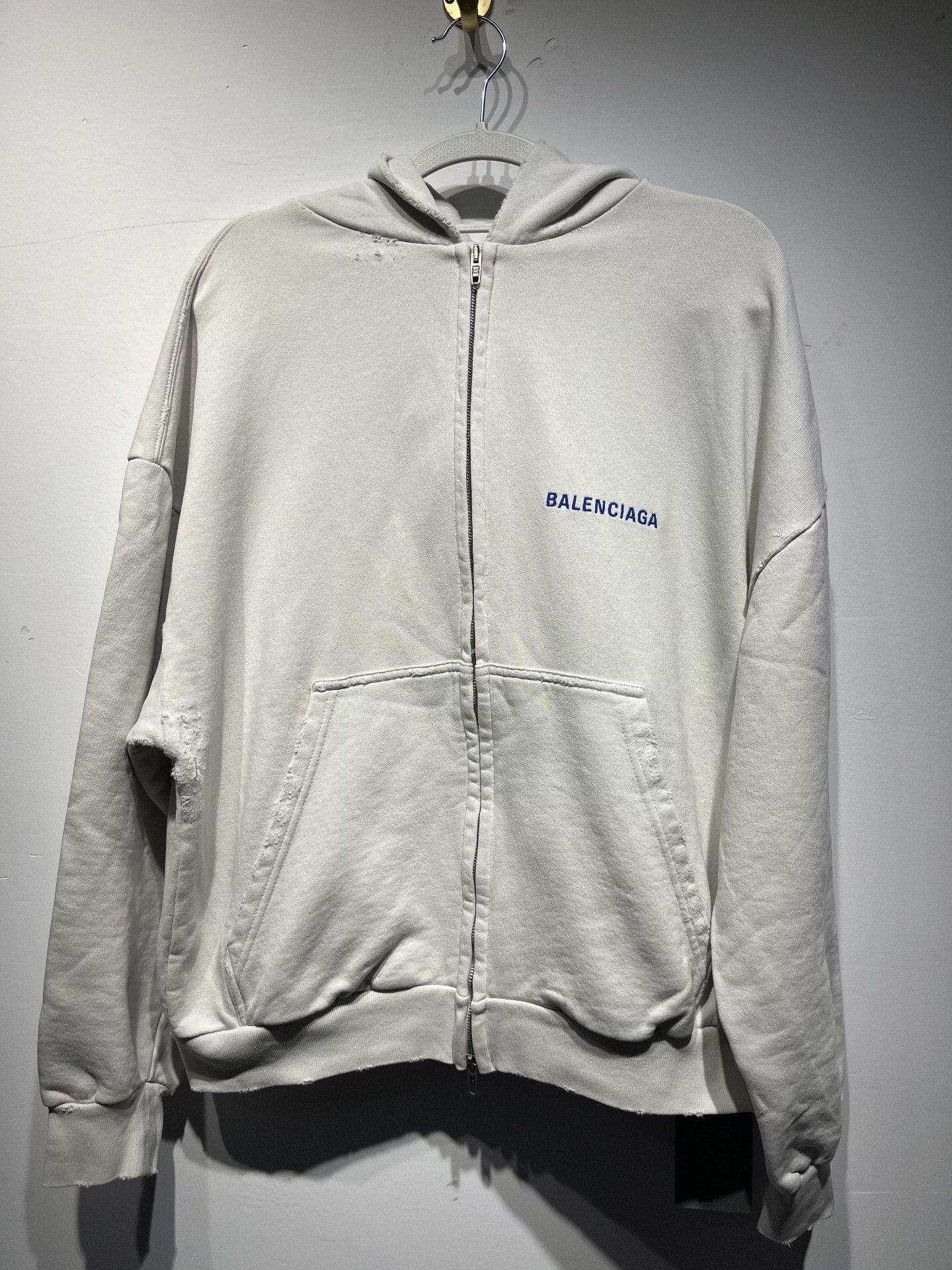 Balenciaga Balenciaga Printed Blue Hoodie M Women Size M / US 6-8 / IT 42-44 - 1 Thumbnail