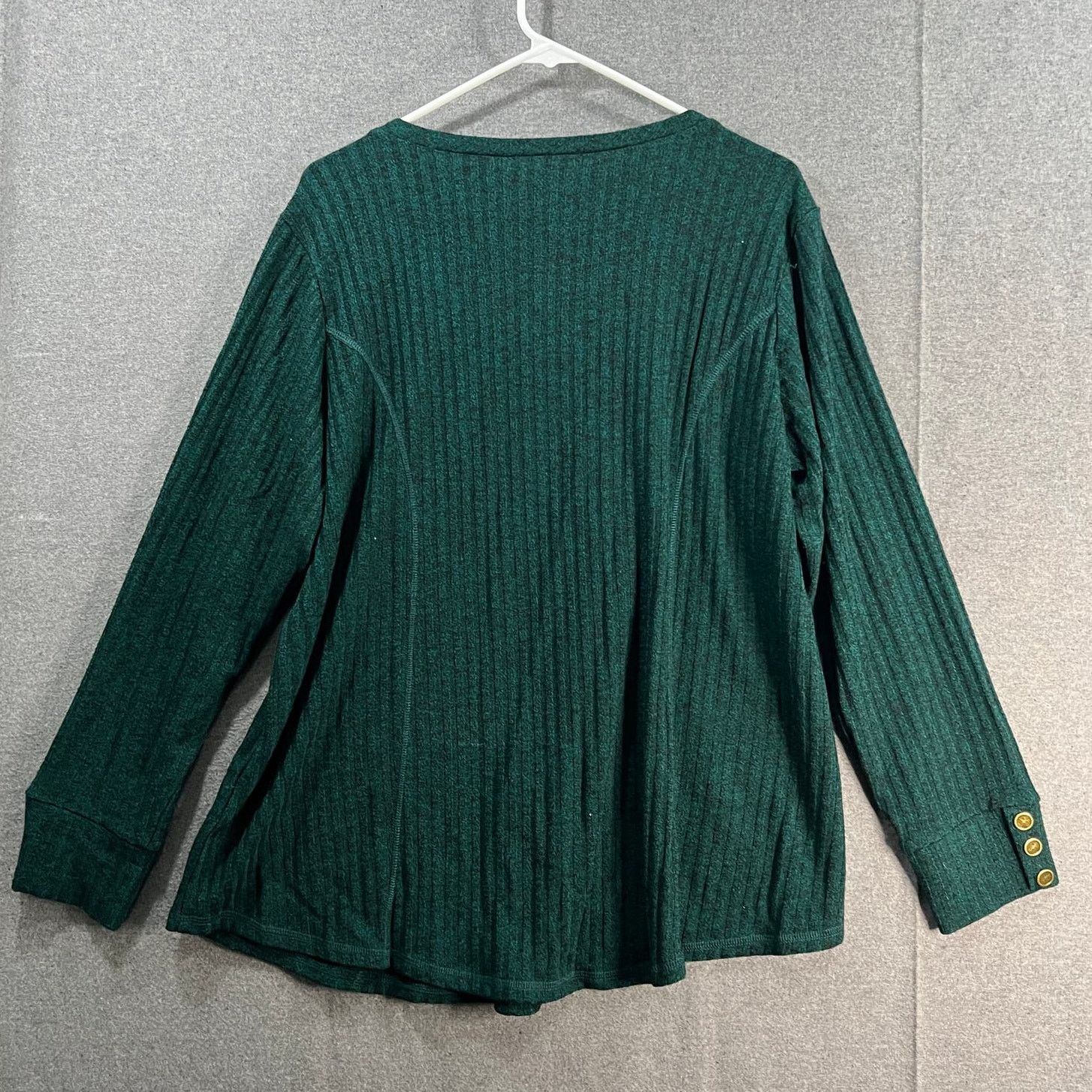 Other Susan Graver Crew Neck Tunic Gem Green Petite 1X Size XL / US 12-14 / IT 48-50 - 2 Thumbnail