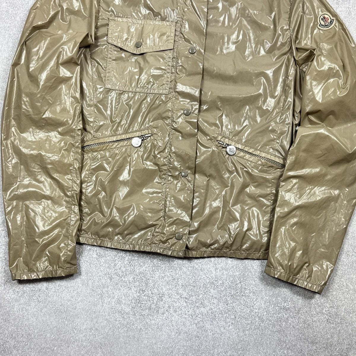 Moncler Women`s Moncler Z8E0182 Beige Nylon Rain Jacket Size 1 / S Size US S / EU 44-46 / 1 - 6 Thumbnail