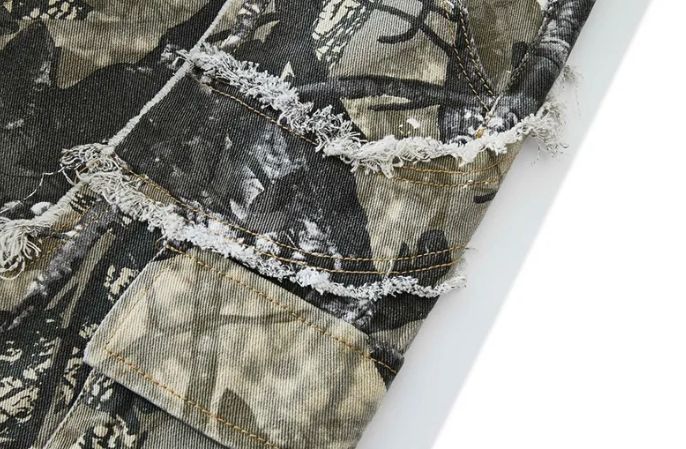 Jean Camouflage Y2K Fashion Baggy Flare Jeans Cargo Size US 36 / EU 52 - 5 Thumbnail