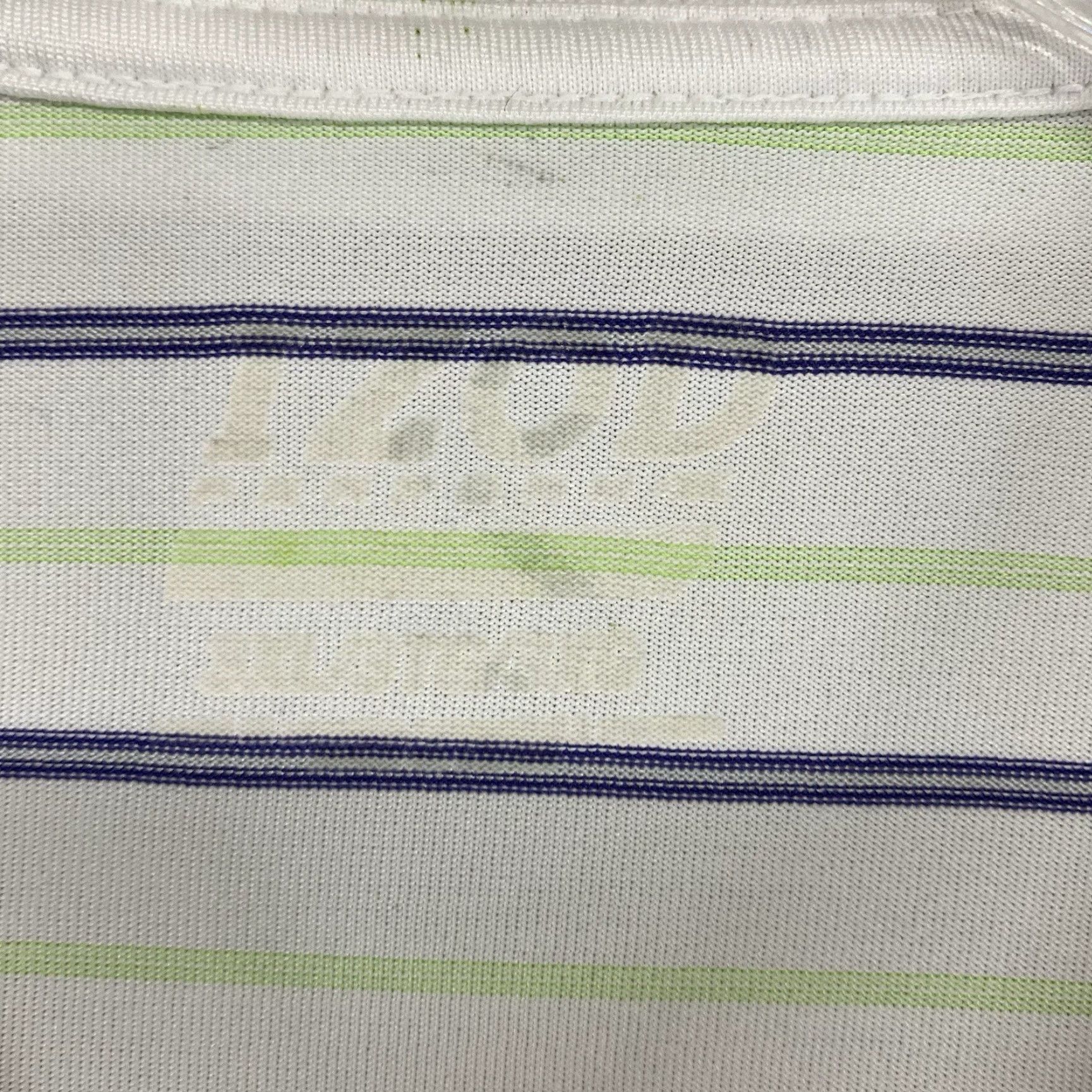 Izod IZOD Mens Polo Shirt 3XL Striped White Green Blue Breathable Short Sleeve Casual Golf 100% Cotton Regular Fit Spring Summer Mens Size US XXL / EU 58 / 5 - 3 Thumbnail