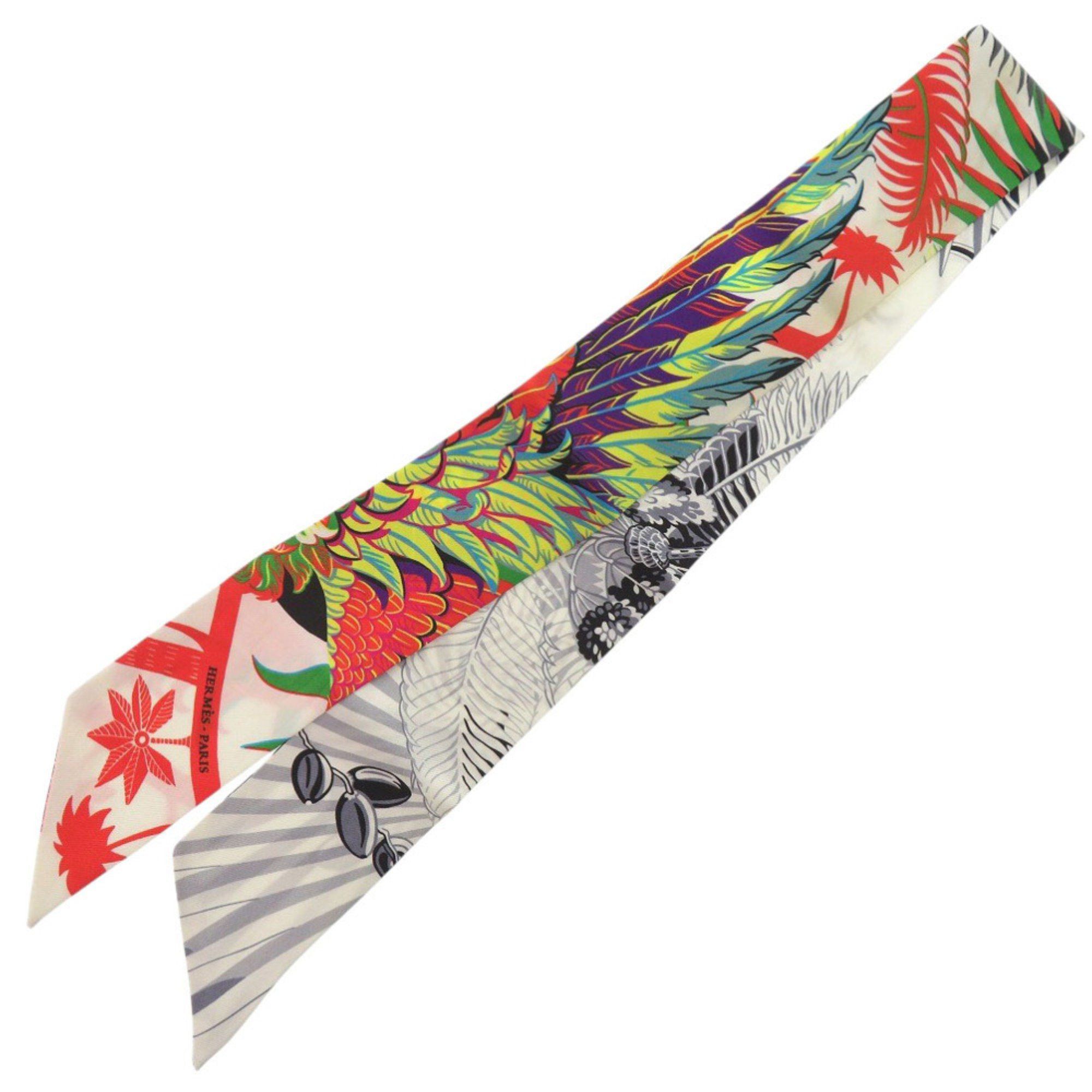 Hermes Hermès Twilly MYTHIQUES PHOENIX COLORIAGE Silk Multicolor Scarf Muffler 0123 HERMES Size ONE SIZE - 1 Thumbnail