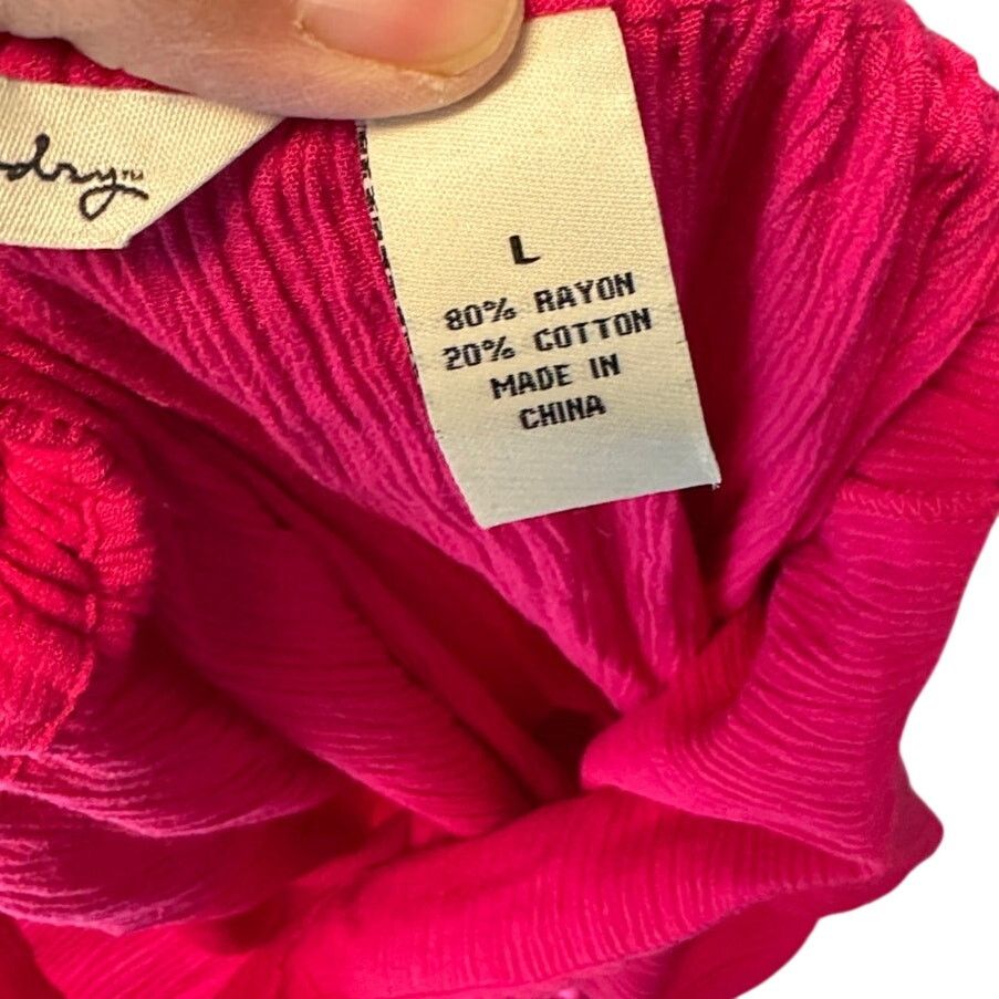 Other French Laundry bright pink crepe wide leg pants size L Size 34" / US 12 / IT 48 - 8 Thumbnail