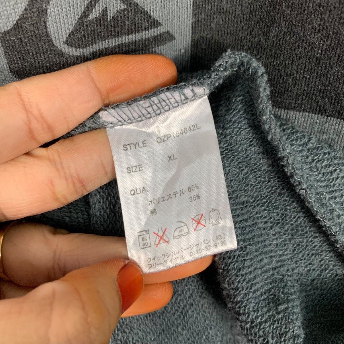 Quiksilver QUIKSILVER Checked Zipper Hoodie Sweatshirt #3619-C165 Size US XL / EU 56 / 4 - 13 Thumbnail