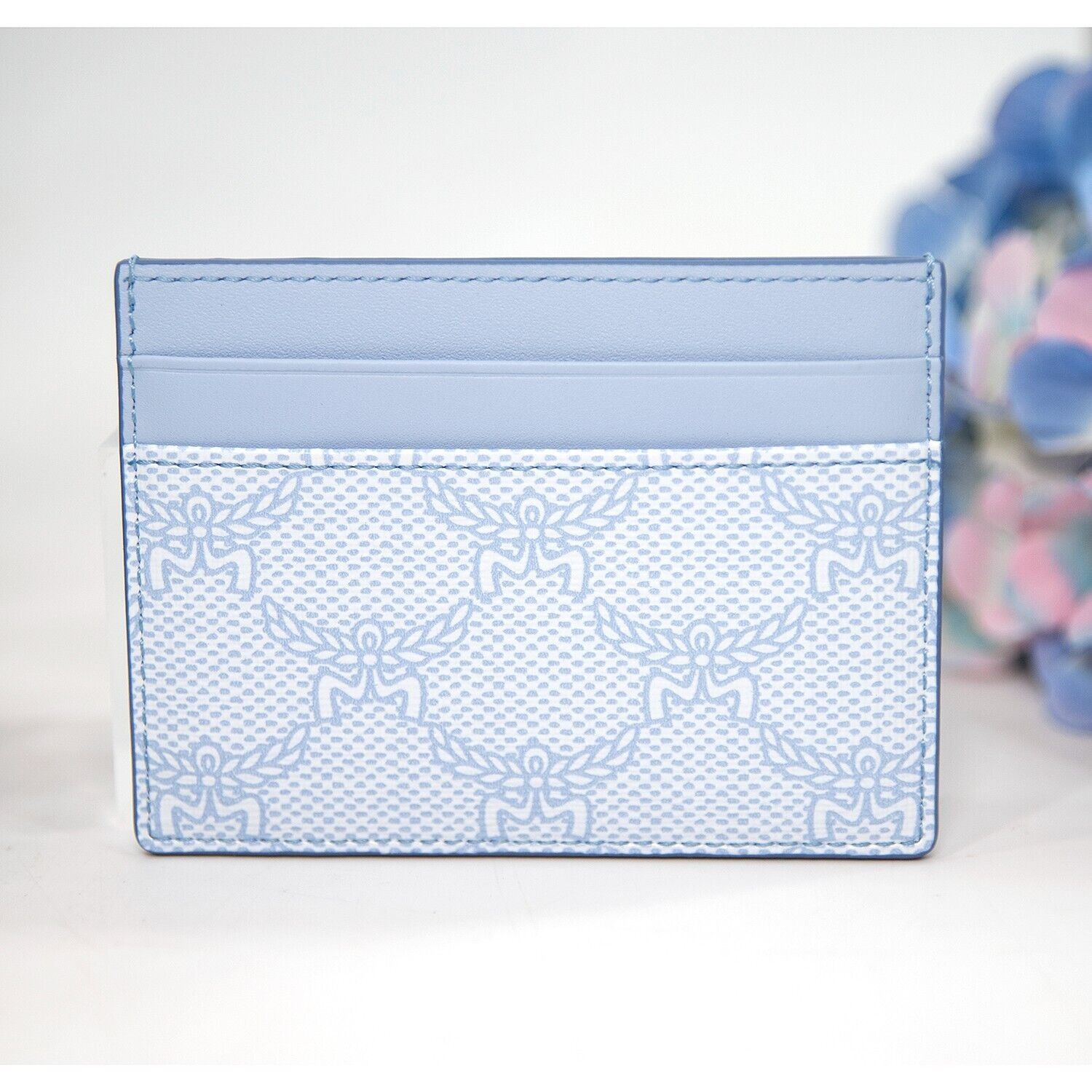 MCM MCM Aren Logo Ancient Blue Leather Card Case Holder Wallet Size ONE SIZE - 2 Thumbnail
