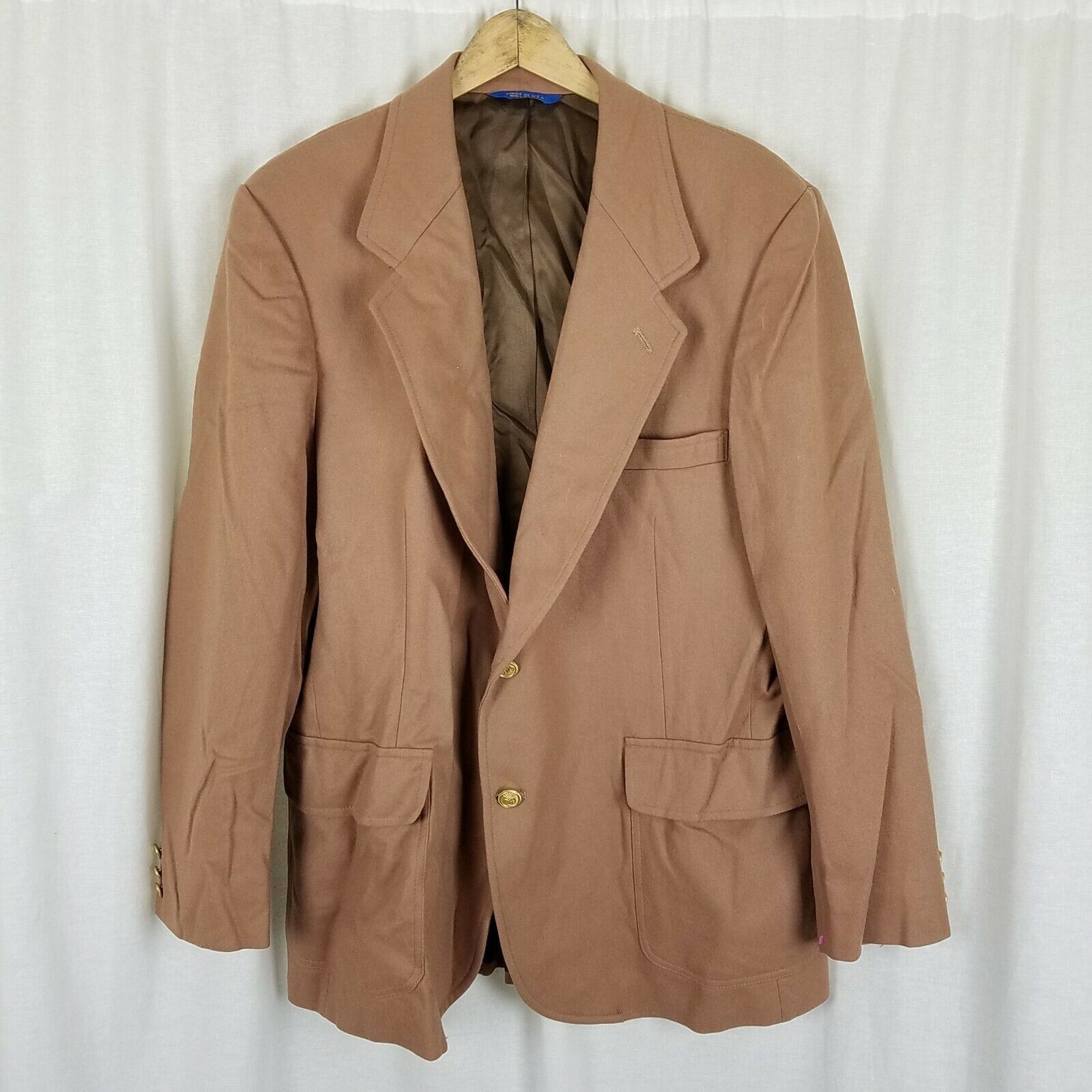 Pendleton Wool Camel Sport Coat Suit Jacket Blazer 44 Vtg
