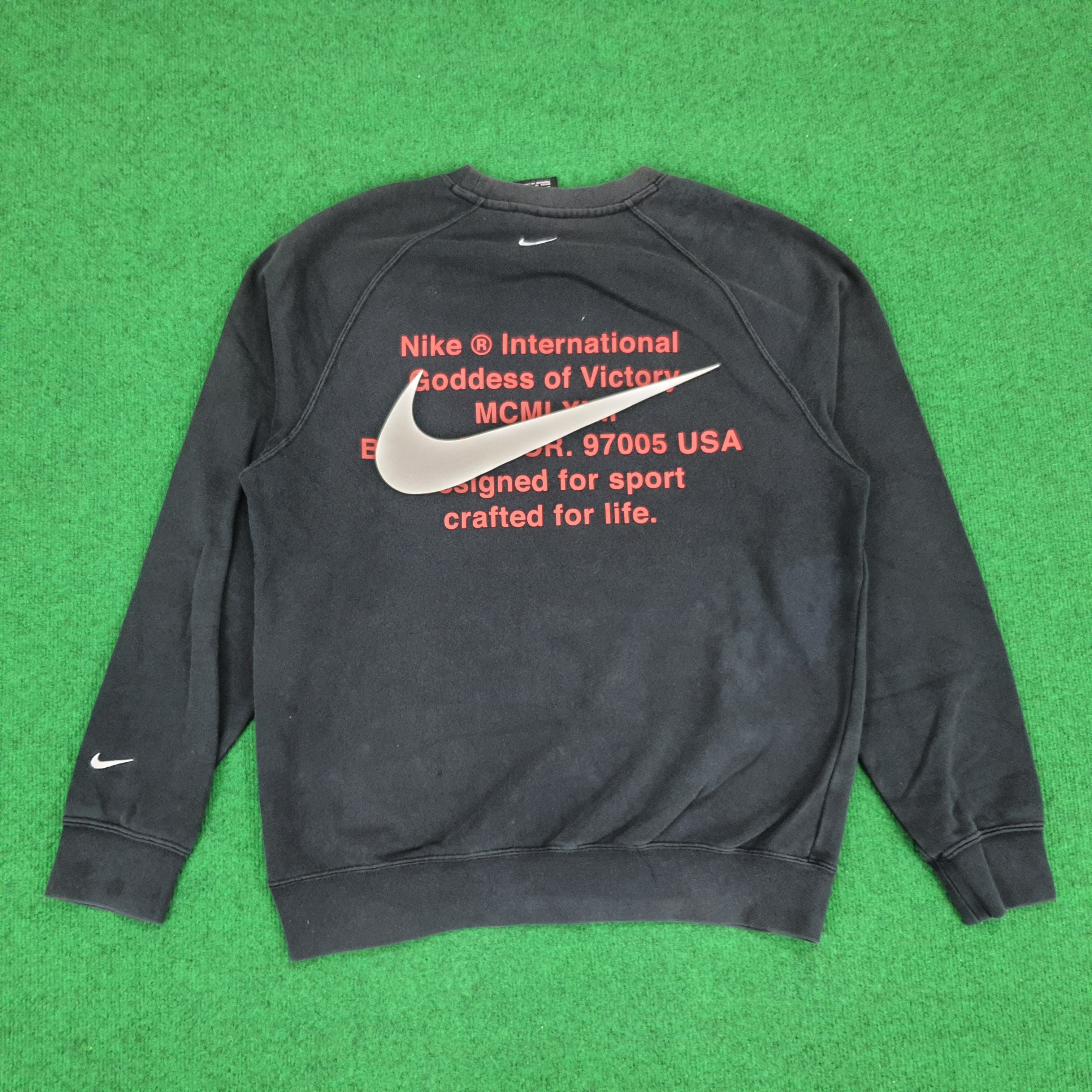 Nike Vintage Nike Double Embroidery Swoosh Sweatshirt Size US M / EU 48-50 / 2 - 1 Thumbnail