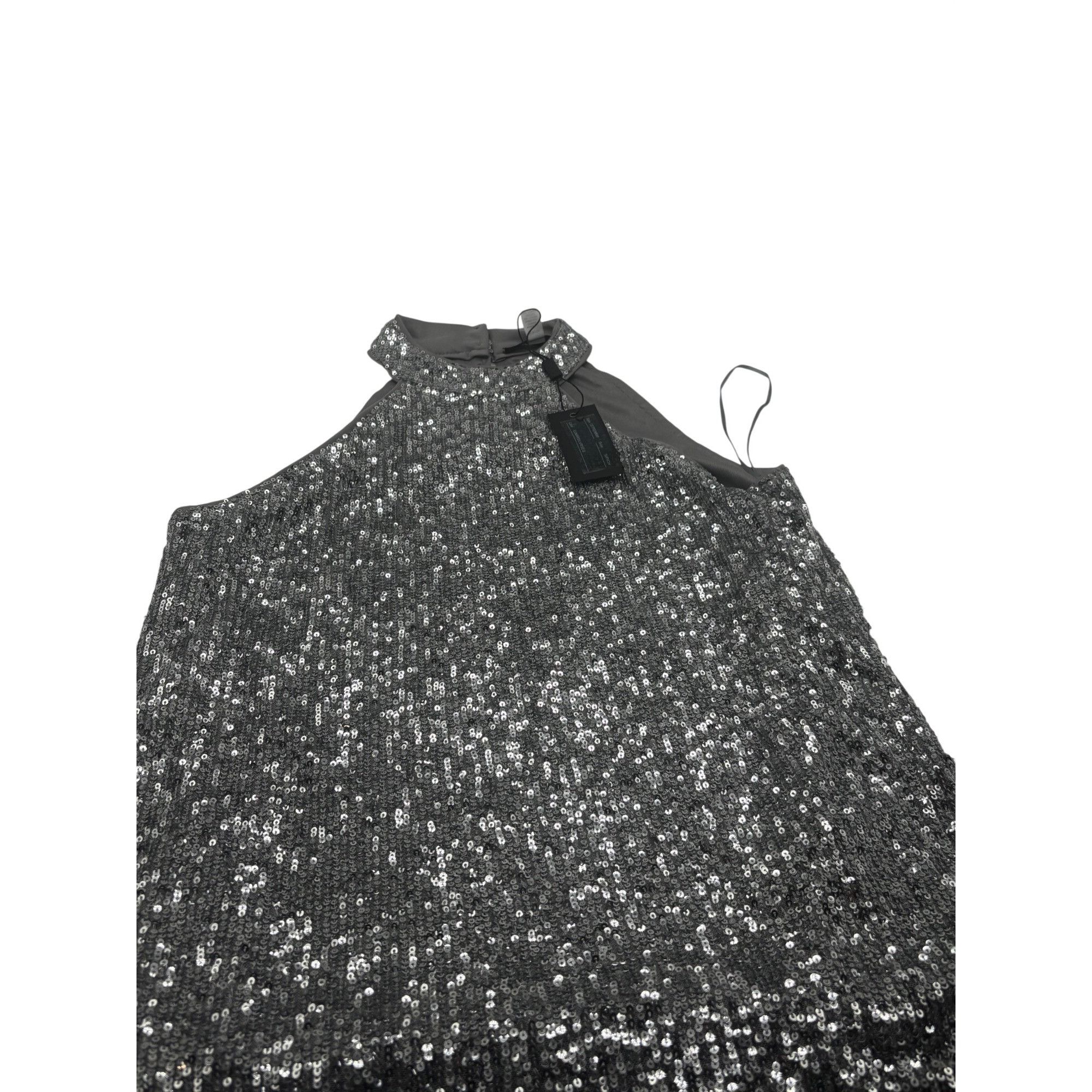 Other Cable & Gage Lunar Silver Sequin Halter Top, Sz. S Size S / US 4 / IT 40 - 11 Thumbnail