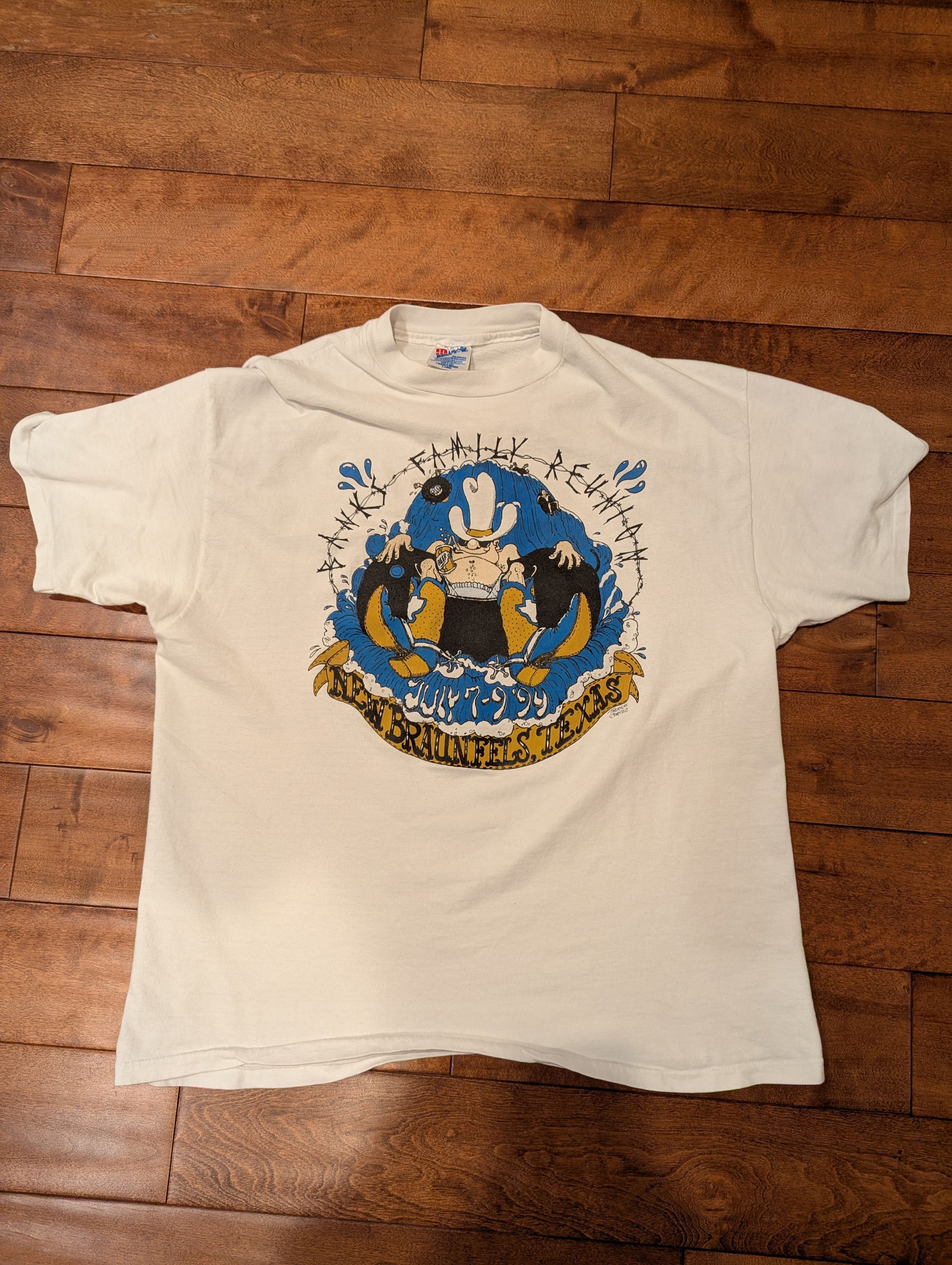 Vintage Vintage 1994 Family Reunion Cowboy T-Shirt Single Stitch Size US XL / EU 56 / 4 - 1 Thumbnail