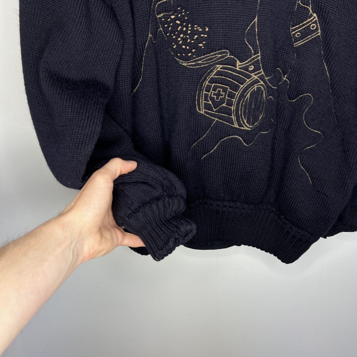 Iceberg × Jean Charles De Castelbajac JC de Castelbajac pour ICEBERG Vintage 80s Wool Navy Jacket Size US M / EU 48-50 / 2 - 11 Thumbnail