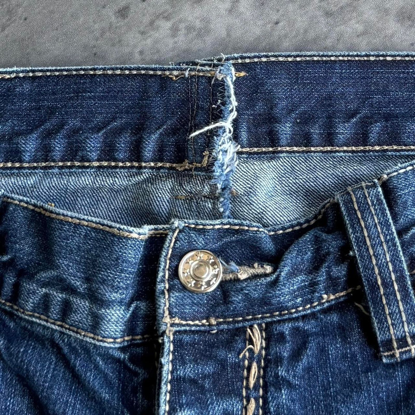 Antik Denim × Japanese Brand × Vintage Vintage Y2K Antik Denim Embroidered Boot Cut Denim Jeans Size US 35 - 5 Thumbnail