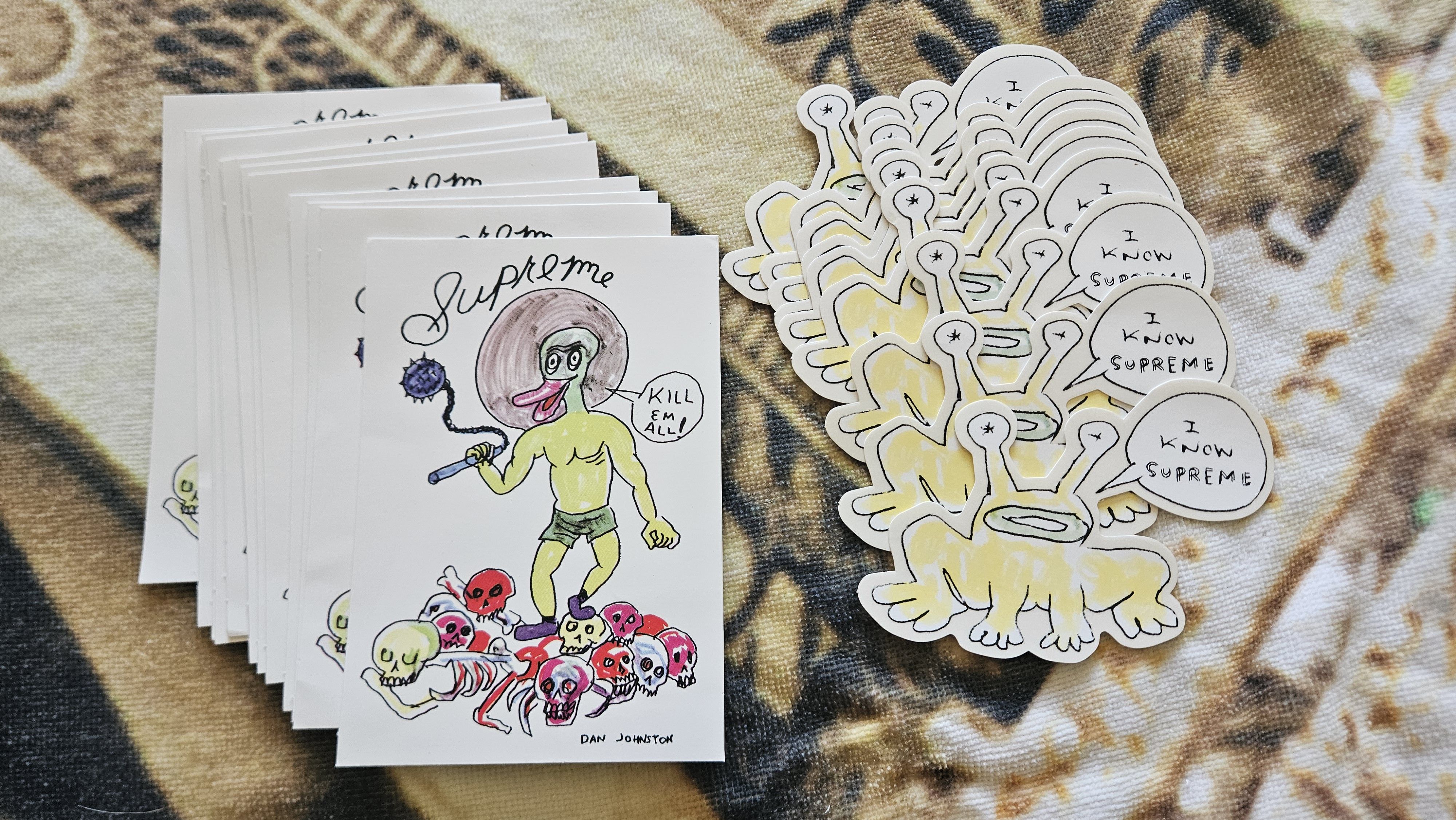 Supreme Supreme Dan Johnston Stickers Size ONE SIZE - 1 Thumbnail