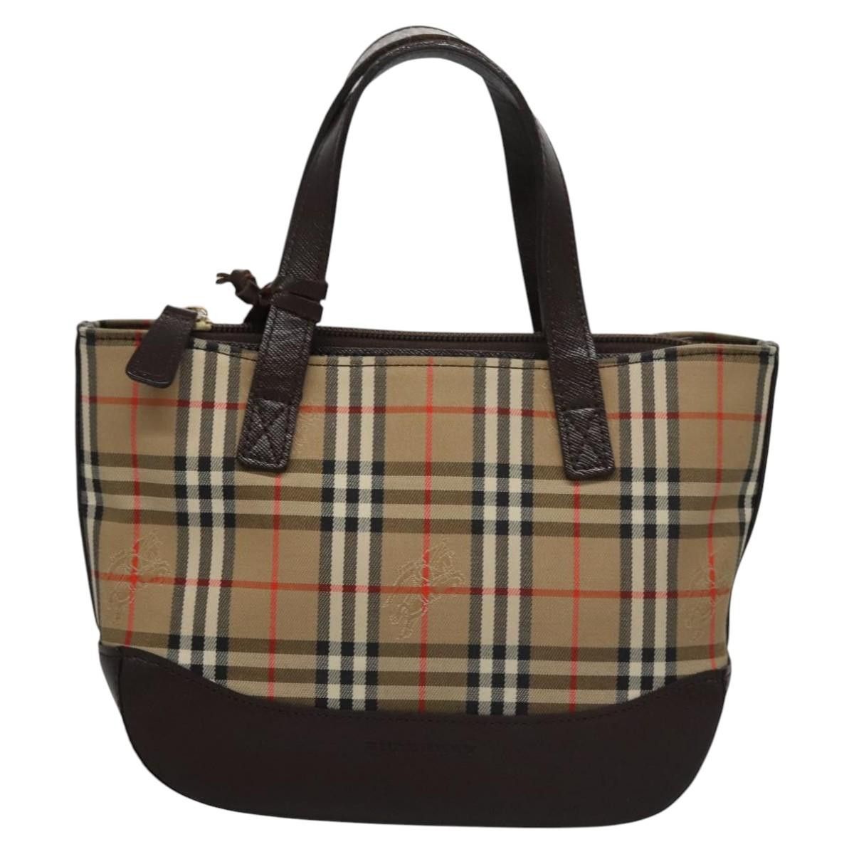 Burberry Nova Check Beige Canvas Handbag (Pre-Owned) Size ONE SIZE - 1 Thumbnail