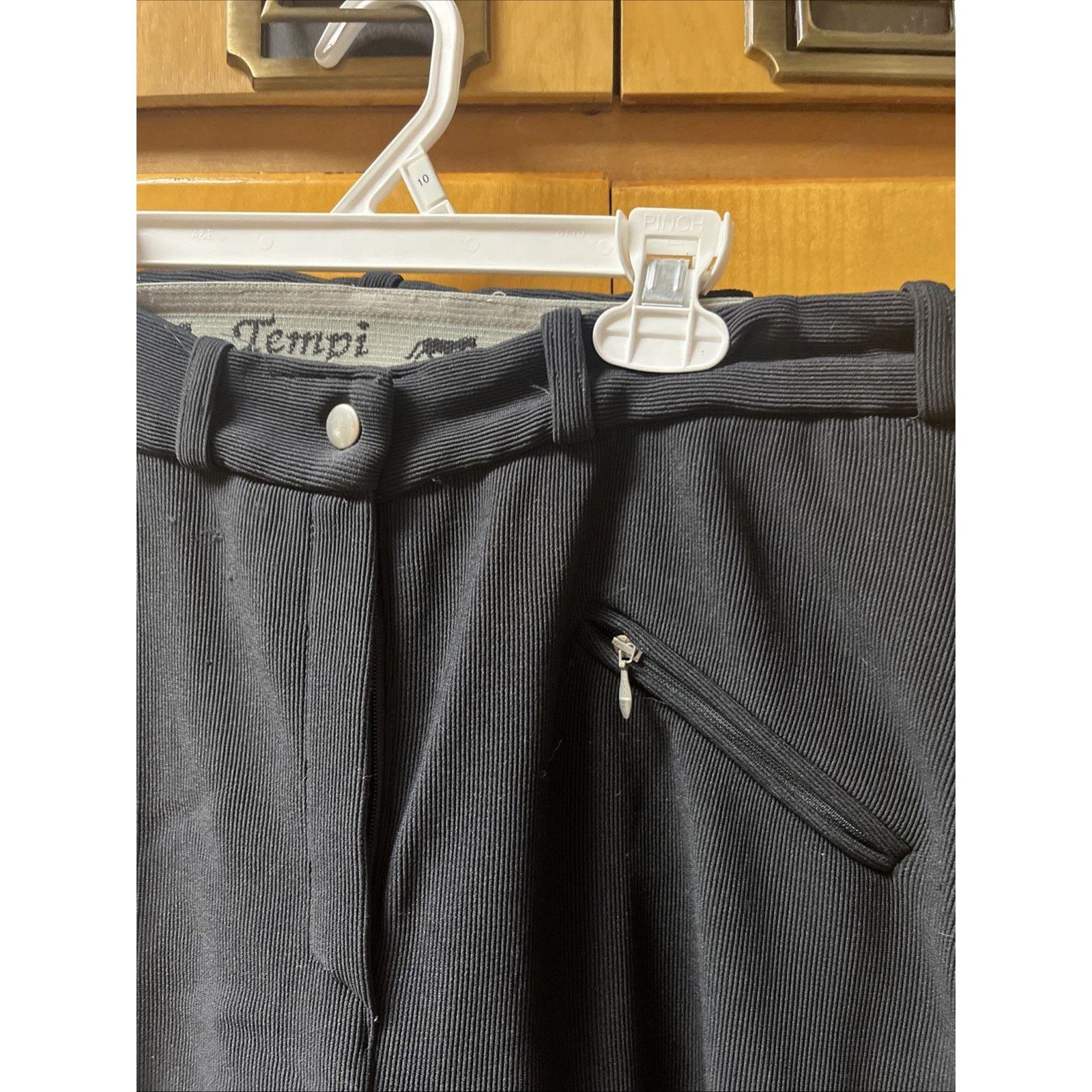 Vintage Tempi Equestrian Riding Pants Women Black Stretch Nylon Size 30" / US 8 / IT 44 - 2 Thumbnail