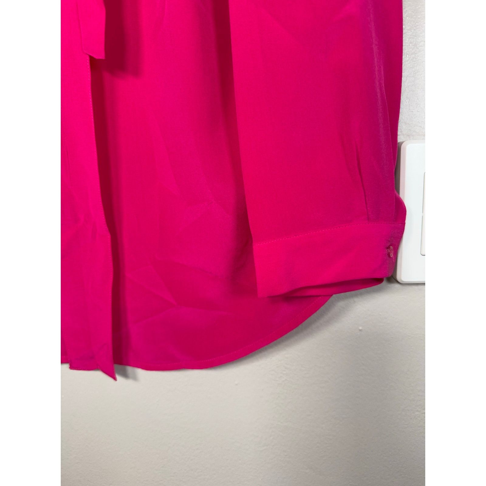 Sandro Sandro Pink Neck Tie Blouse size 2/M Size M / US 6-8 / IT 42-44 - 8 Thumbnail
