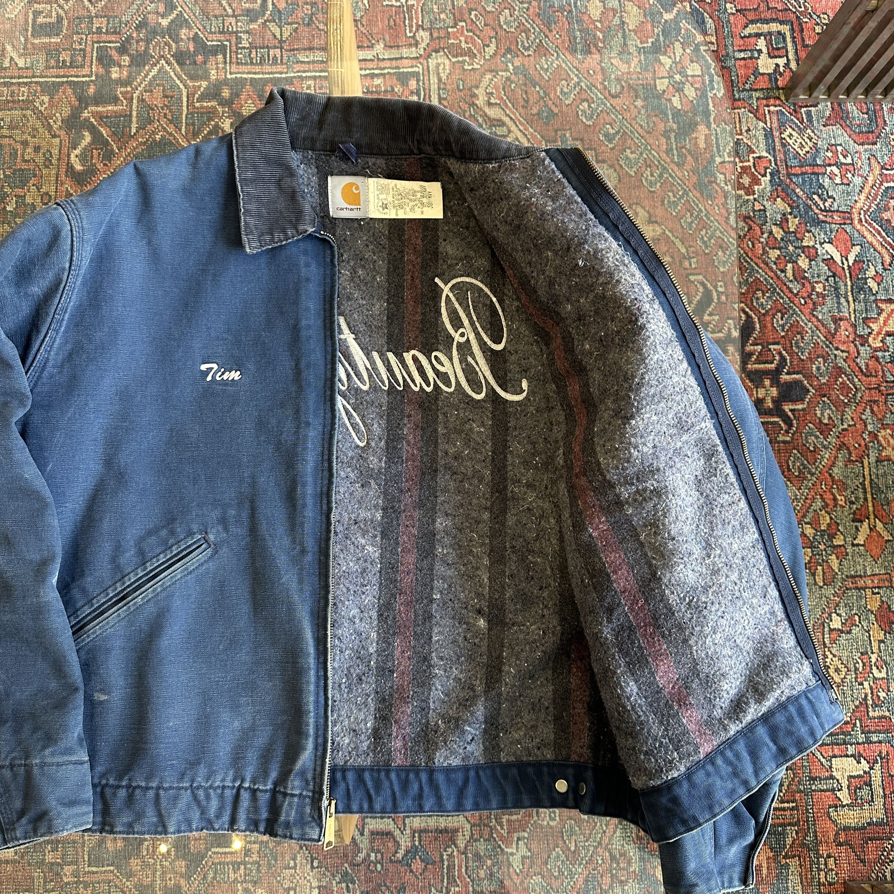 Carhartt Carhartt J01 NVY Blanket Lined Detroit Jacket Size US XL / EU 56 / 4 - 3 Thumbnail