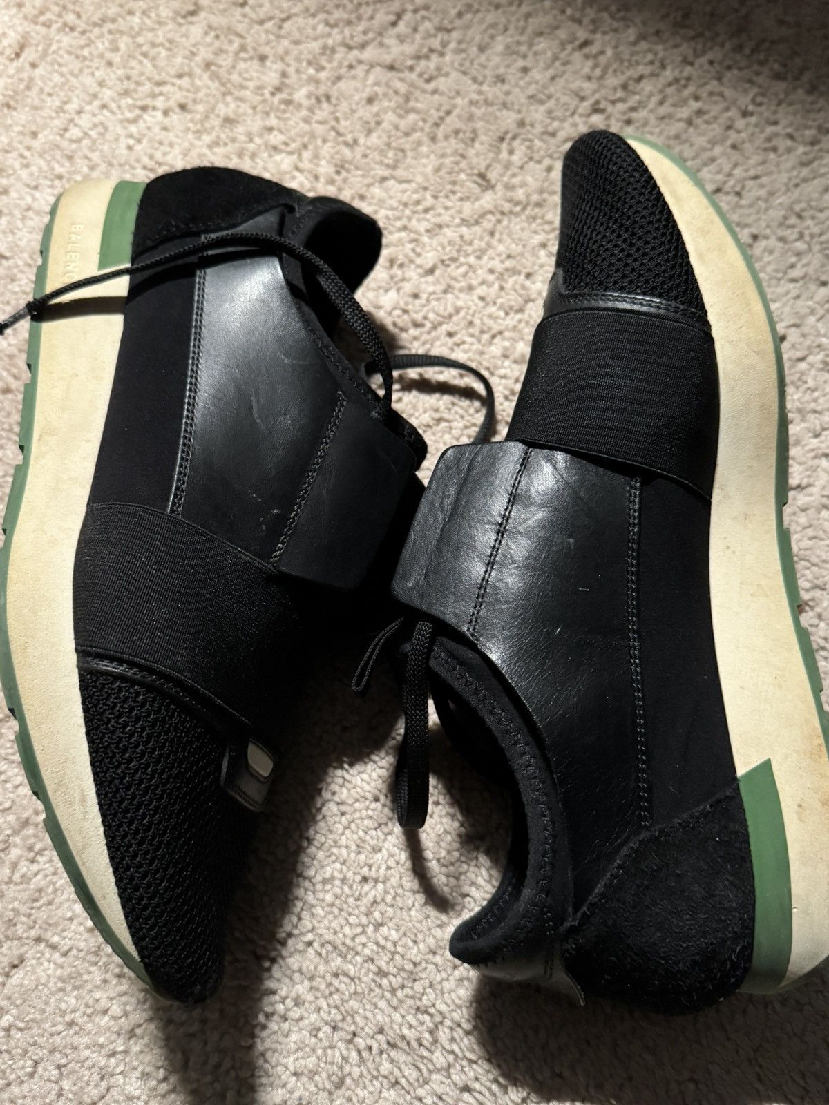 Balenciaga Balenciaga Race Runner Sneakers - 4 Black Size US 8 / EU 41 - 5 Thumbnail