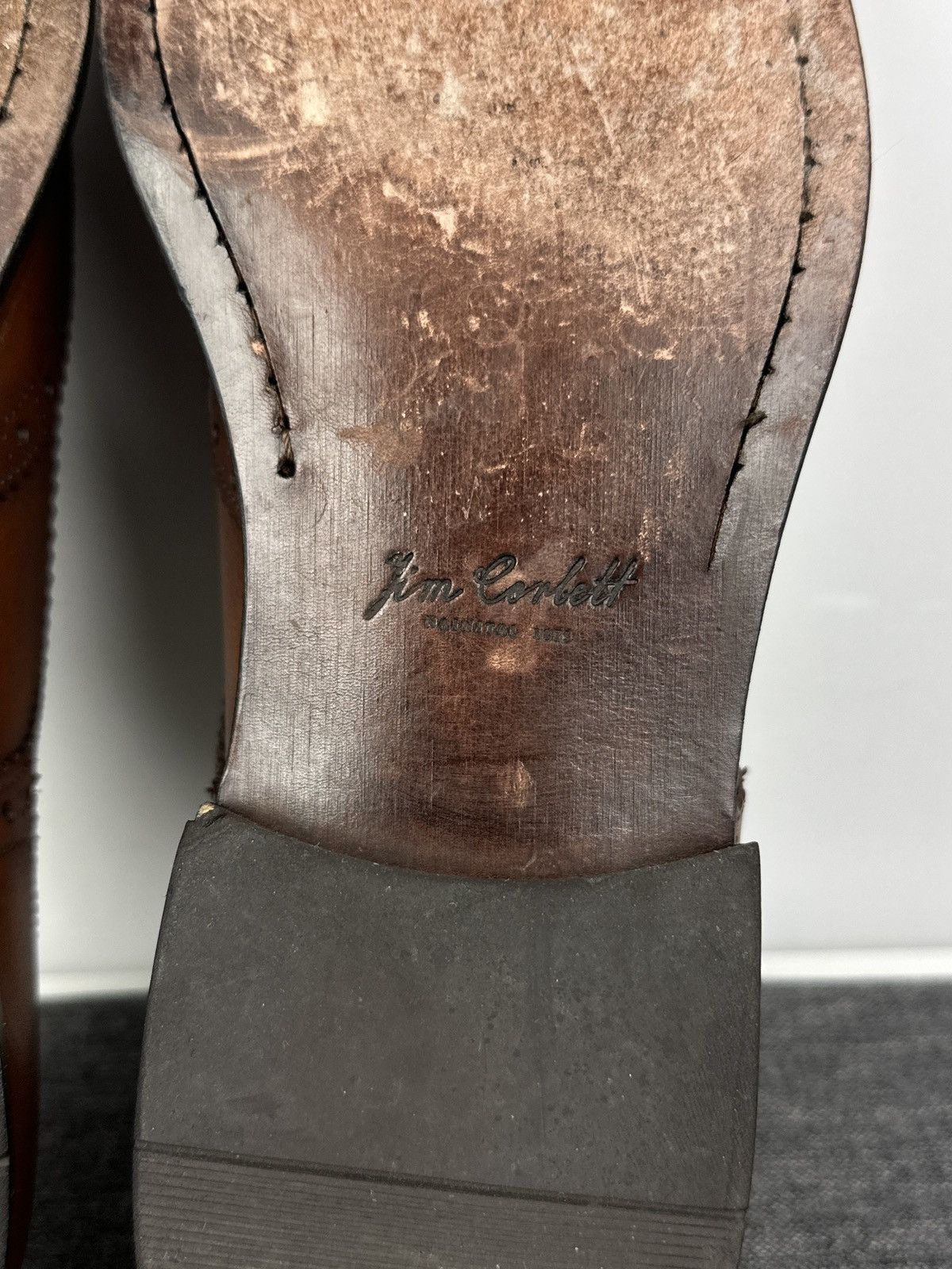 Other Jim Corbett Leather Wingtip Brogue Derby Dress Shoes Brown Size US 10 / EU 43 - 20 Thumbnail