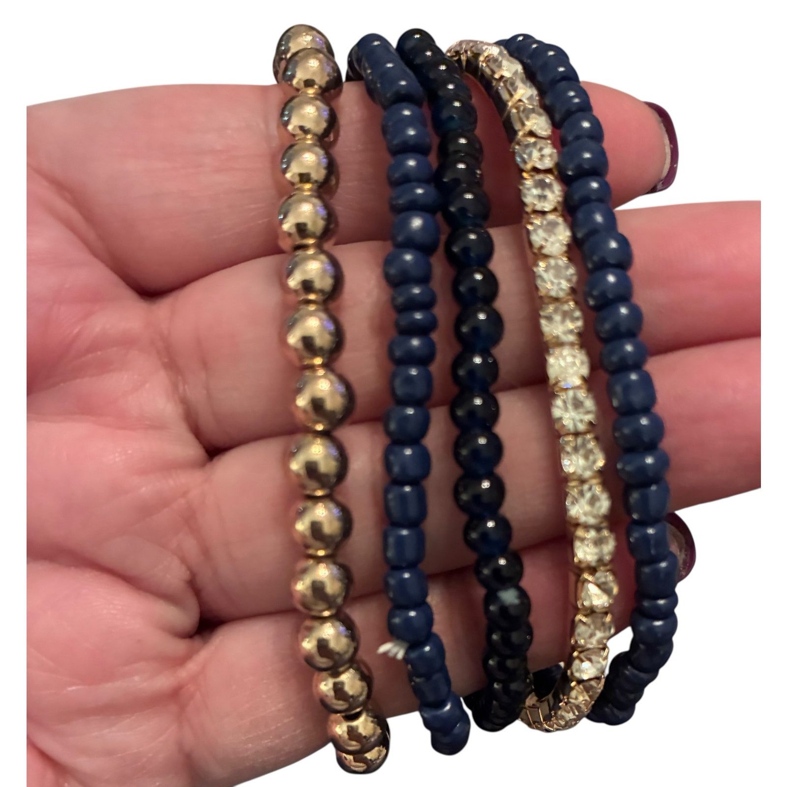 Handmade Handmade Multi-strand beaded bracelet 6.5” Size ONE SIZE - 1 Thumbnail
