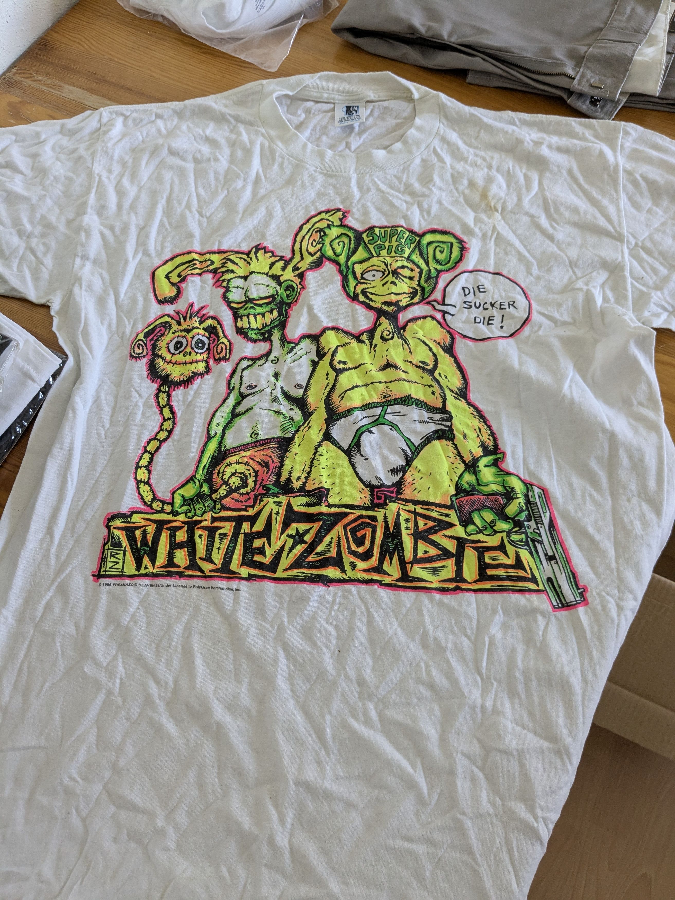 Band Tees 1992 White Zombie "La Sexorcisto" T-Shirt (Unworn) Size US XXL / EU 58 / 5 - 1 Thumbnail