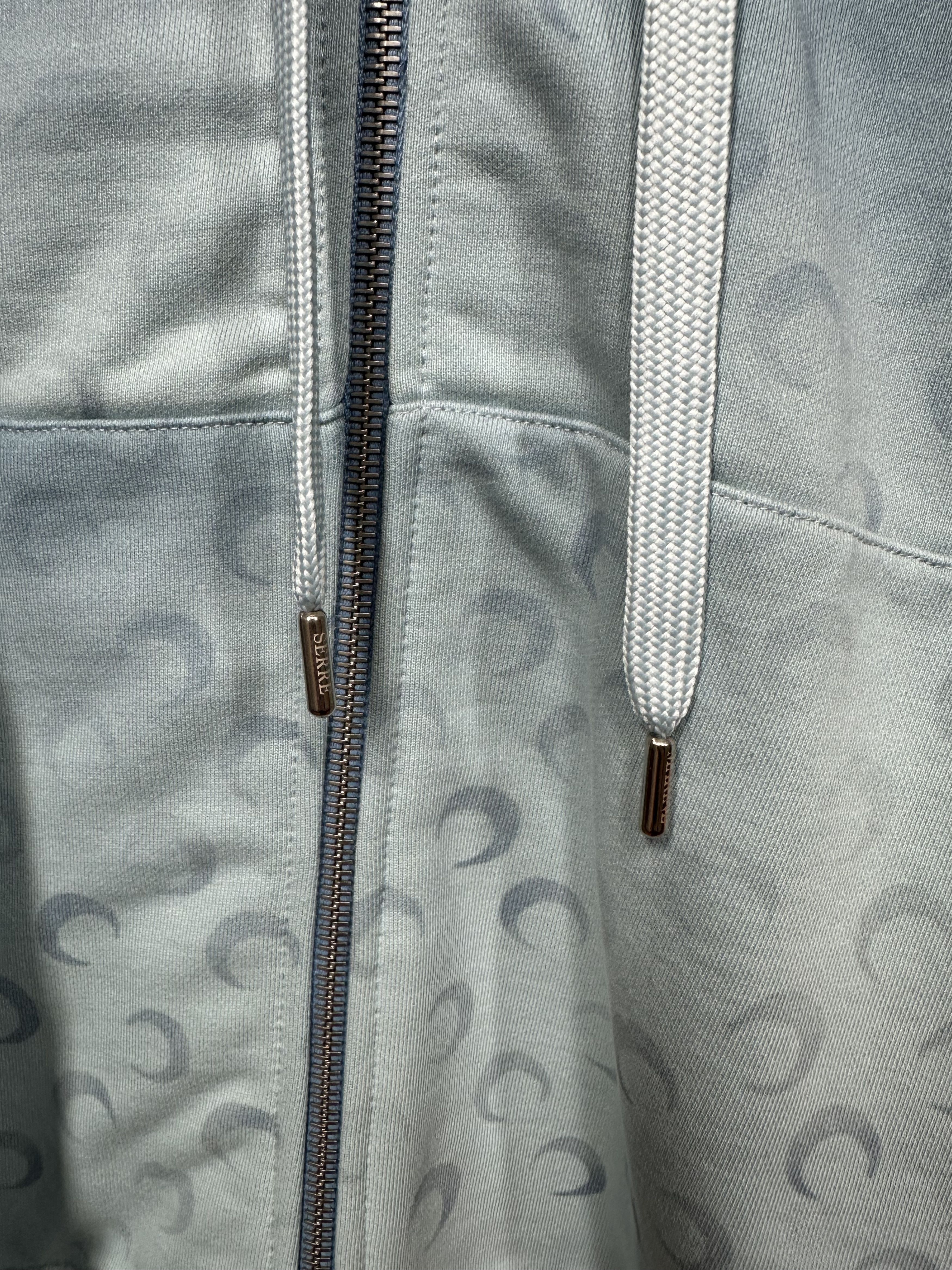 Marine Serre Marine Serre Blue Moon Faded Fleece Hoodie Size S / US 4 / IT 40 - 7 Thumbnail