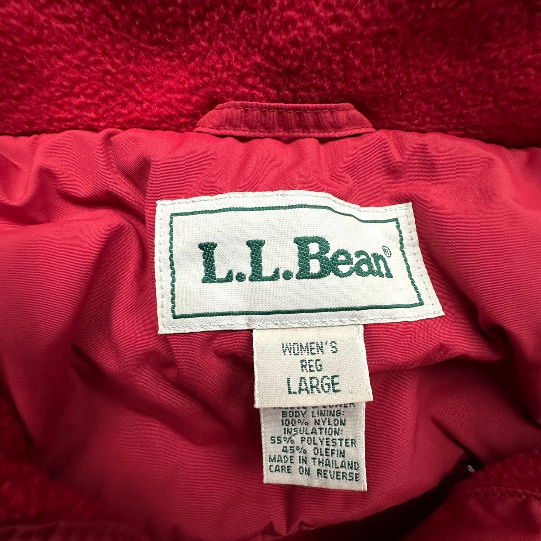 Vintage VINTAGE LL Bean Parka Jacket Women's Large Thinsulate Insulated Removable Hood Long Nylon Red Size L / US 10 / IT 46 - 3 Thumbnail