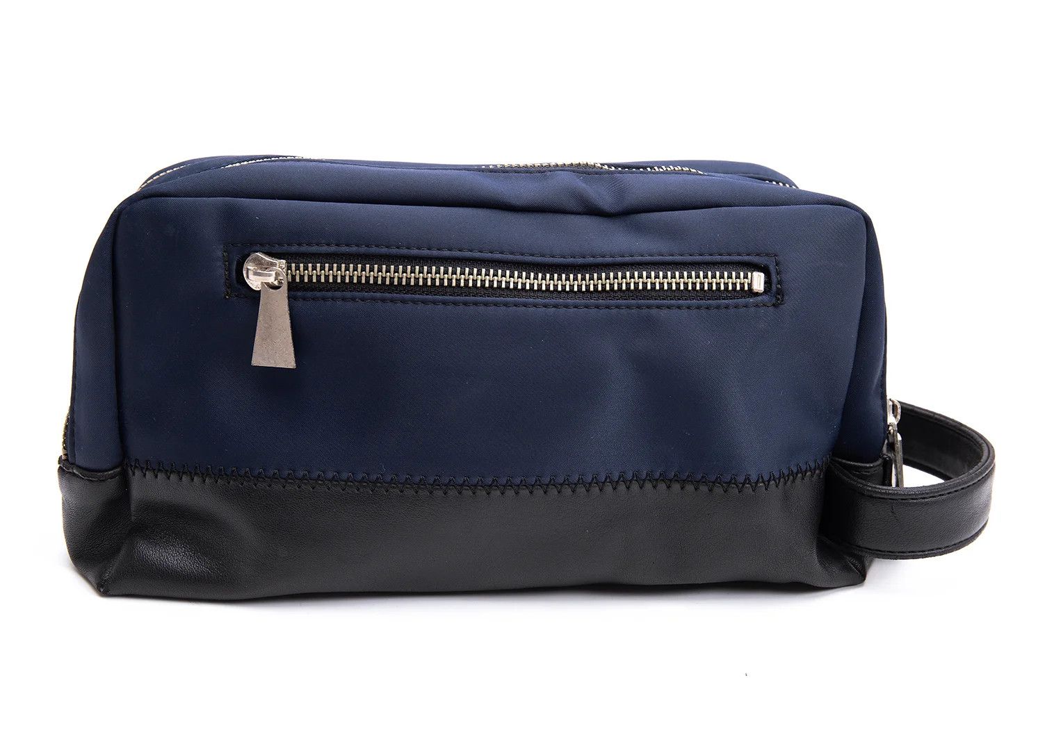 Jean Paul Gaultier Zigzag Stitch Double Compartment Clutch Bag in Navy Black Size ONE SIZE - 5 Thumbnail