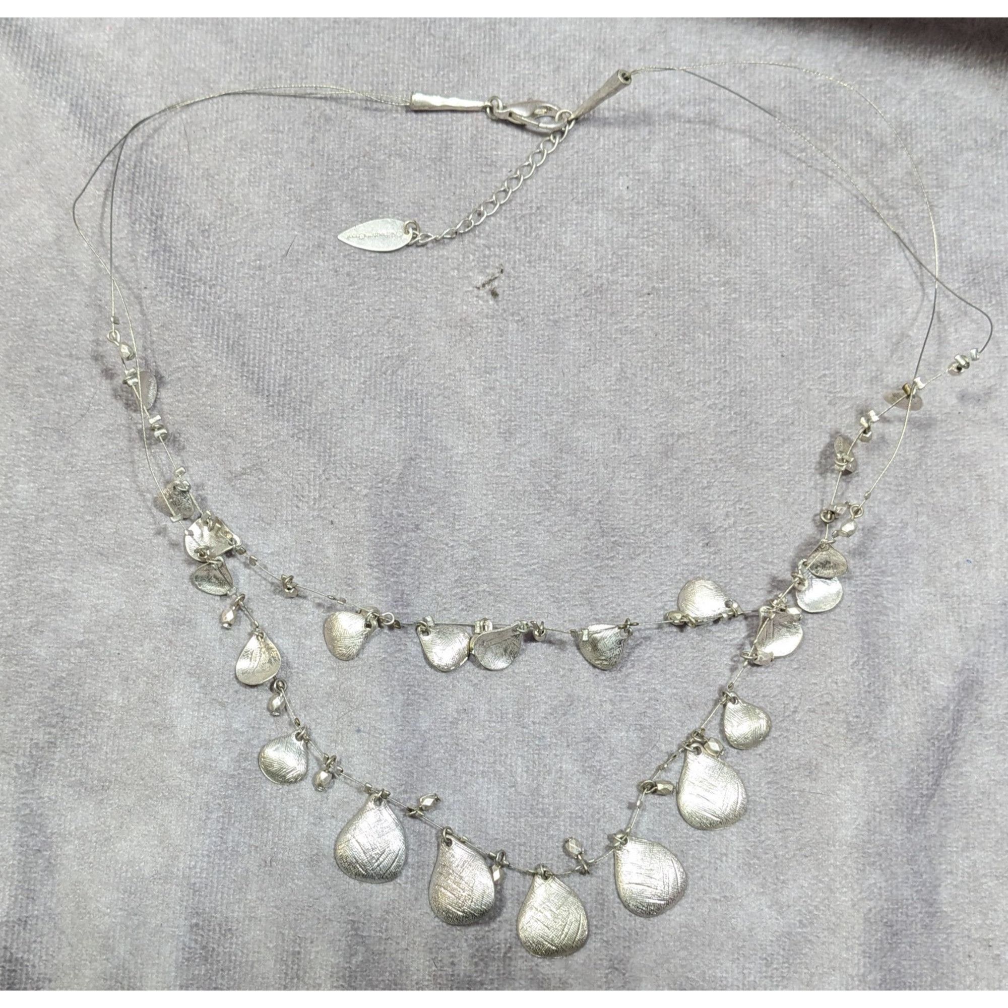 Coldwater Creek Coldwater Creek Multilayer Teardrop Charm Silver Tone Neckla Size ONE SIZE - 6 Thumbnail