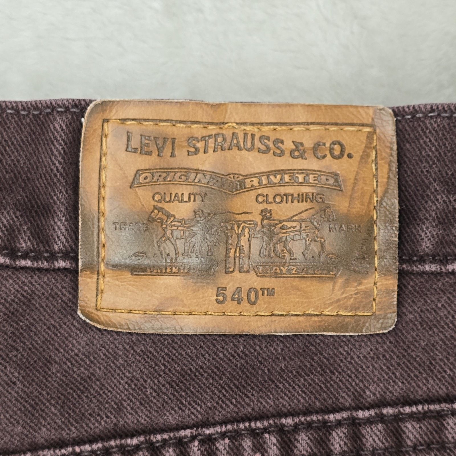 Levi's Vtg Levis 540 Jeans 44x30 (Fits 42x27) Brown Tab USA Made Size US 42 / EU 58 - 10 Thumbnail