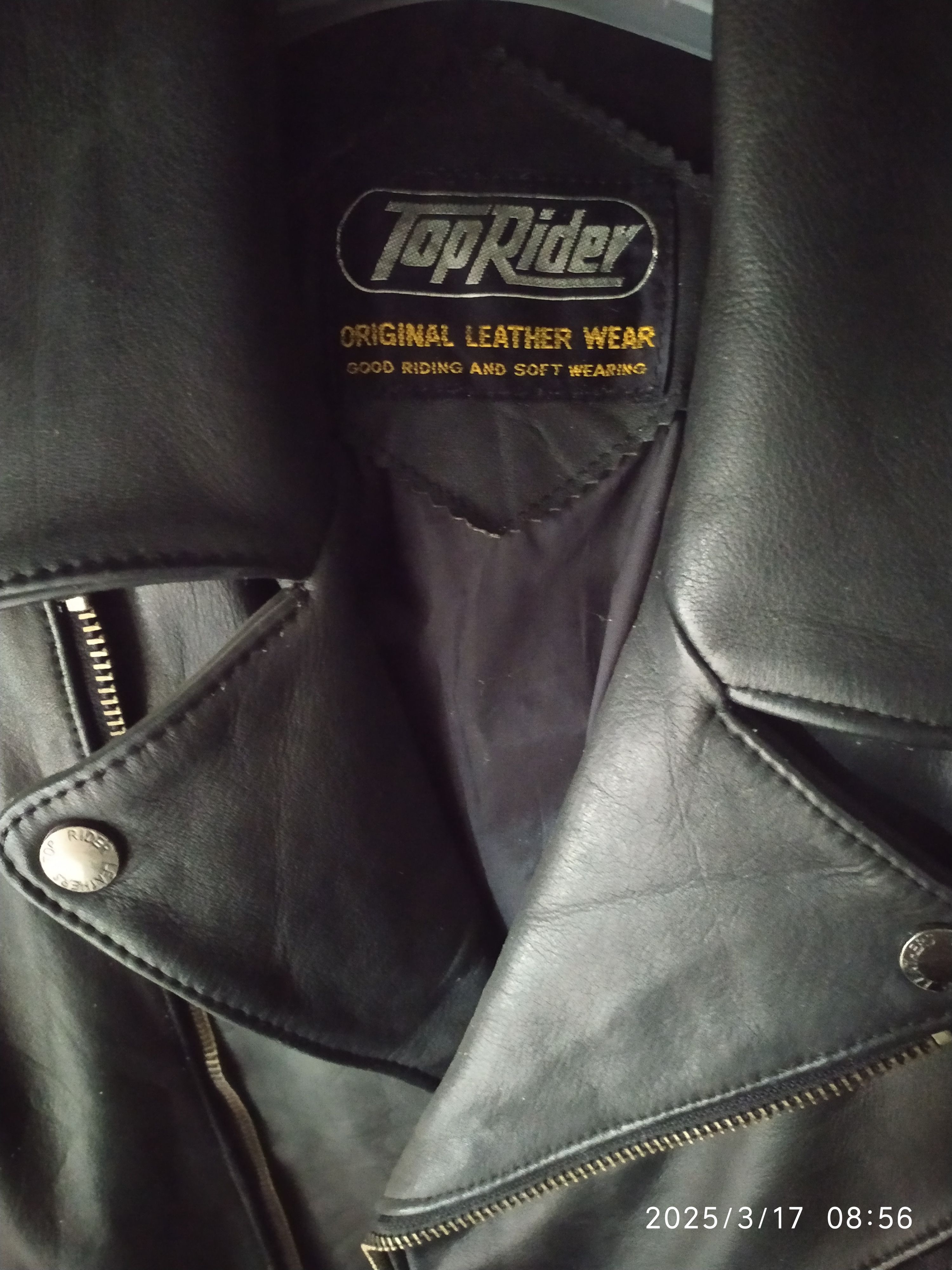 Genuine Leather × Japanese Brand TOP RIDER LEATHER RAMONES PERFECTO PETROFF JACKET Size US L / EU 52-54 / 3 - 10 Thumbnail