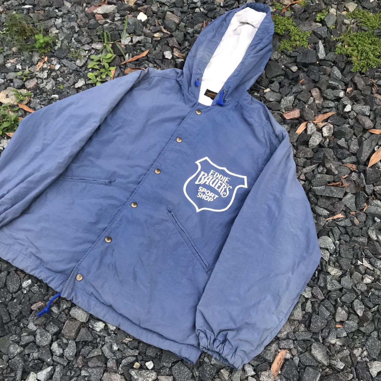 Eddie Bauer × Vintage VINTAGE 90S EDDIE BAUER FADED JACKET HOODIE Size US L / EU 52-54 / 3 - 1 Thumbnail