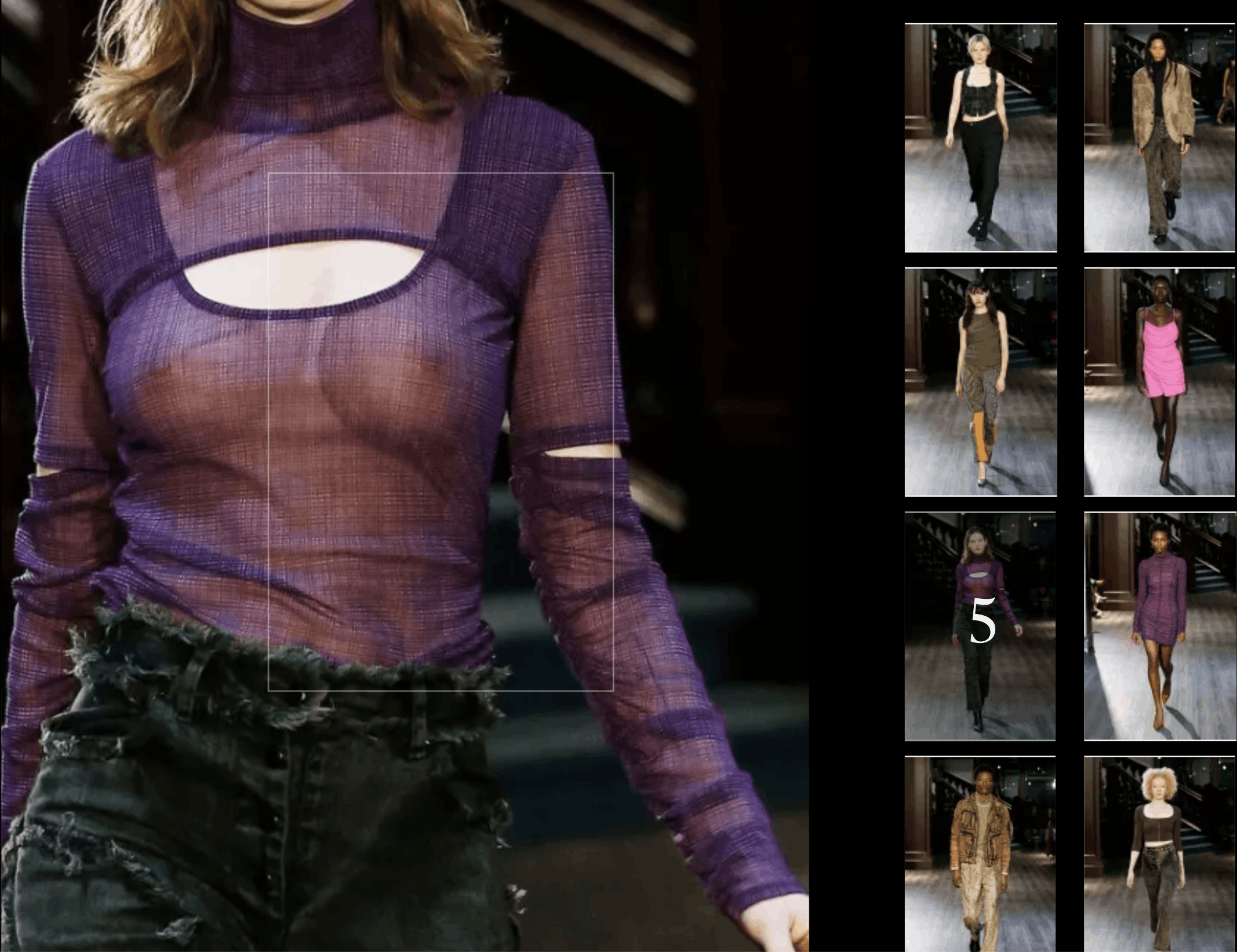 Eckhaus Latta Eckhaus Latta Purple Scrunch Turtleneck Size S / US 4 / IT 40 - 3 Thumbnail