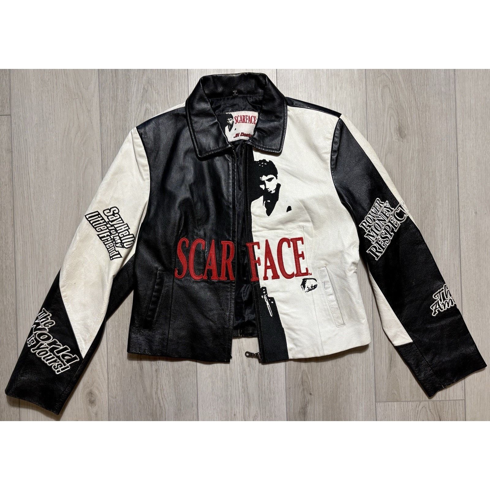 JH Design Scarface Licensed JH Design Leather Jacket Y2K Womens L Size L / US 10 / IT 46 - 1 Thumbnail