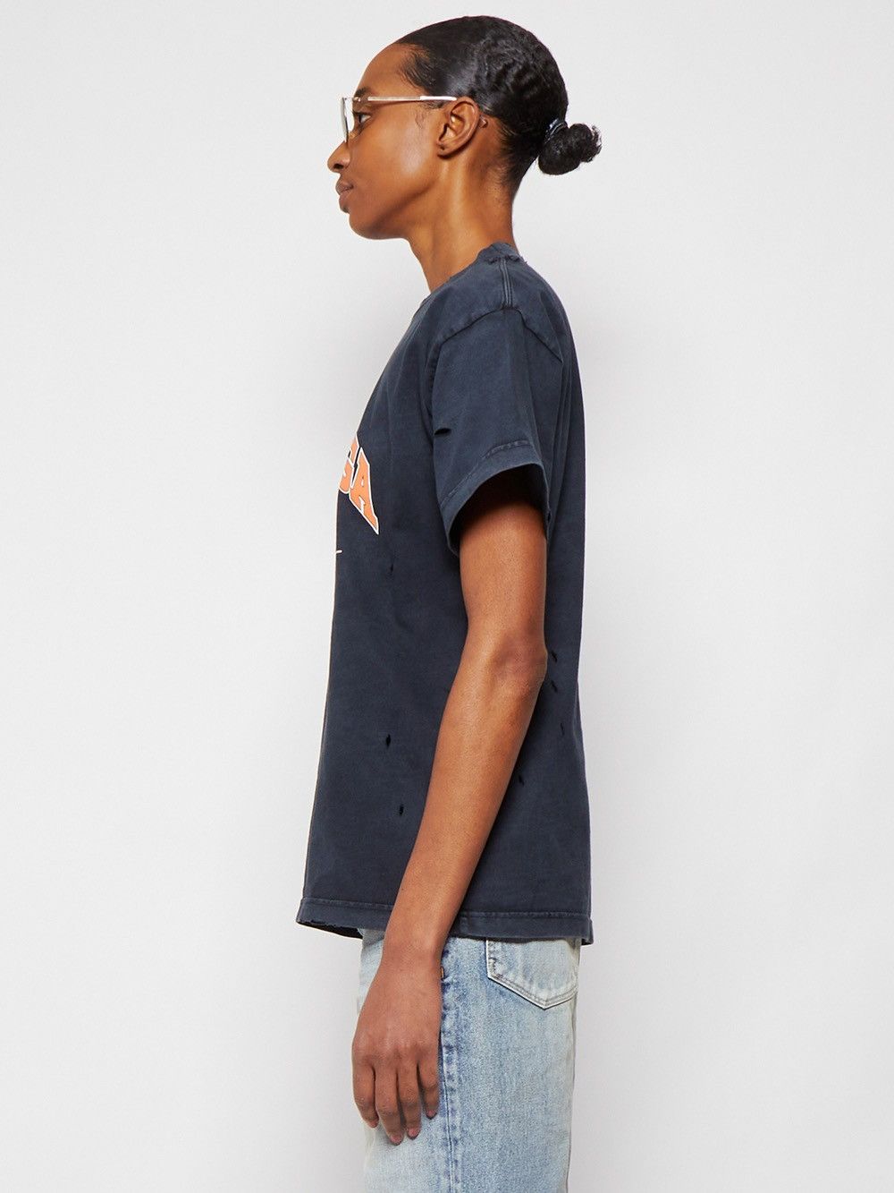 Balenciaga Balenciaga MAISON FONDEE EN 1917 Tee Black Orange and White Size XS / US 0-2 / IT 36-38 - 4 Thumbnail