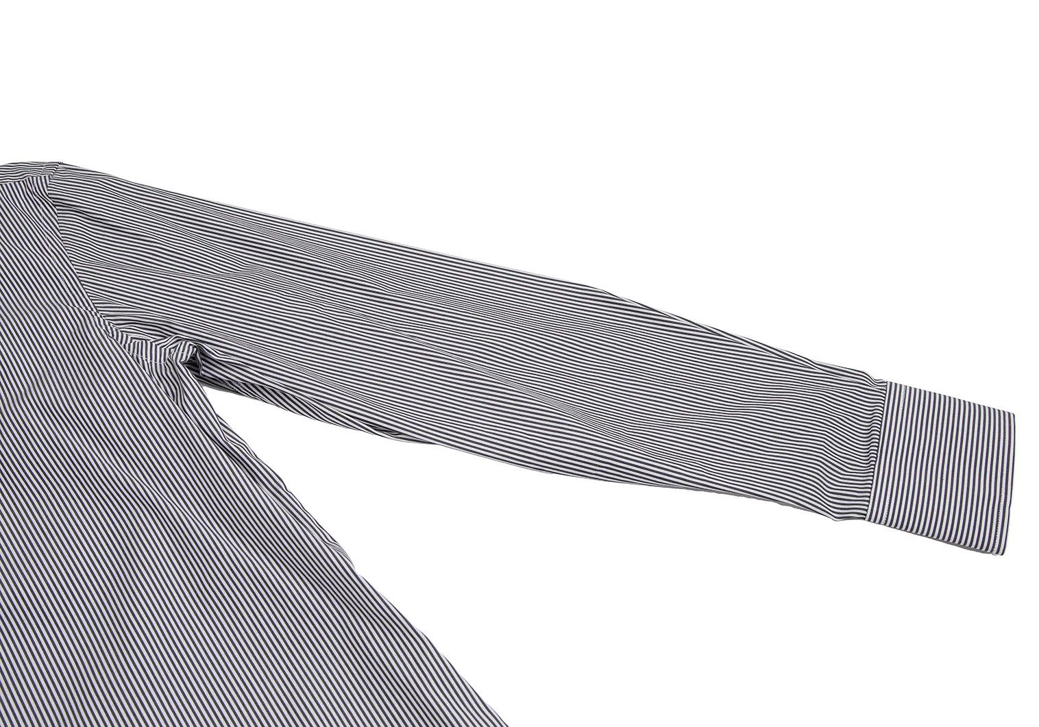 Emporio Armani Stretch Cotton Stripe Shirt in White and Gray Size 39 Size US M / EU 48-50 / 2 - 4 Thumbnail